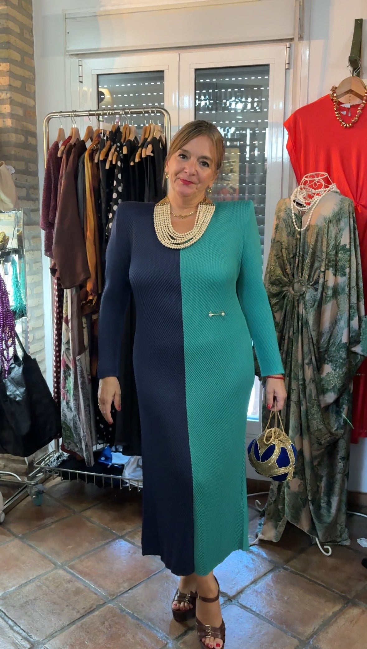 Vestido bicolor