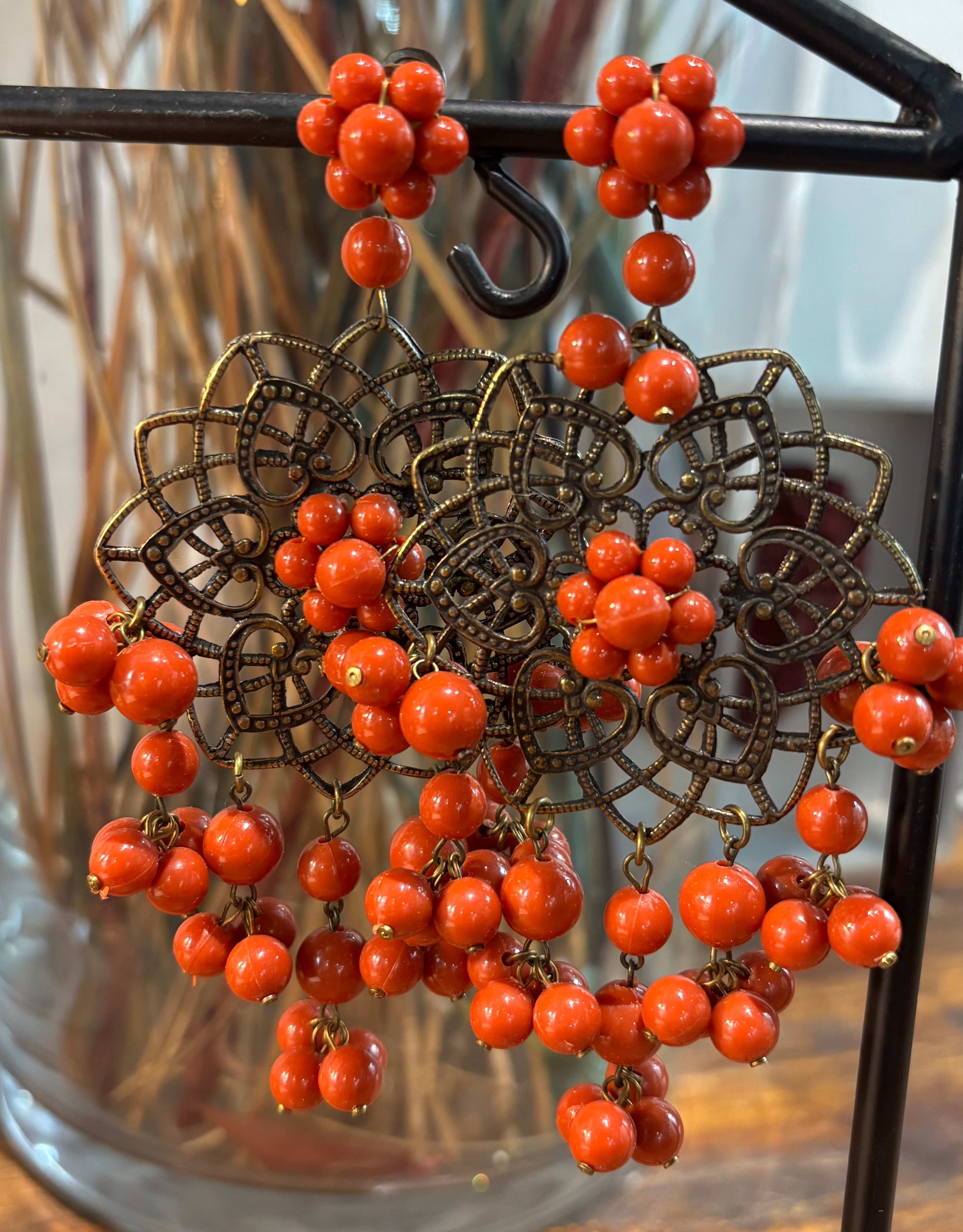 PENDIENTES CORAL GRANDE