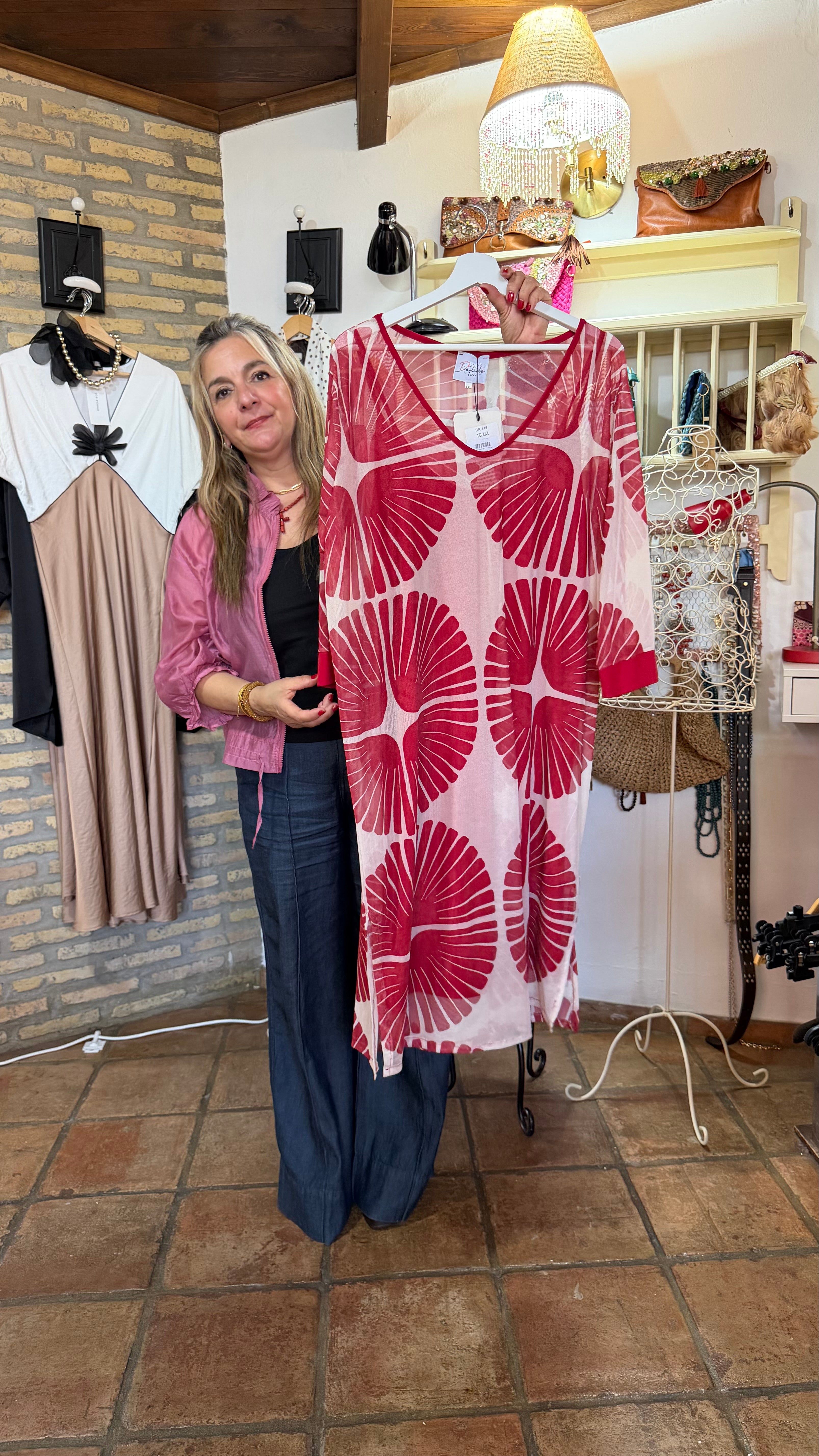 Vestido rull rojo
