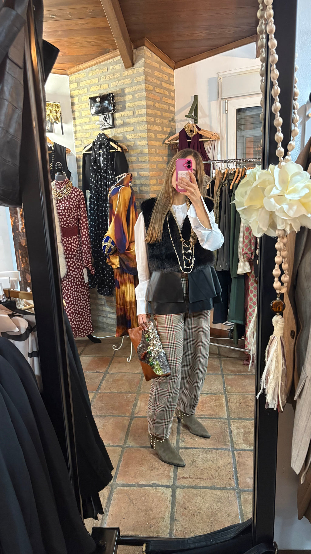 Chaleco sin mangas polipiel negro