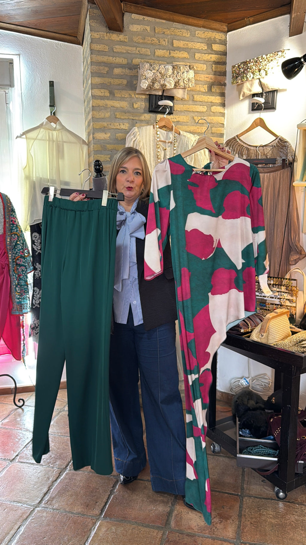 Conjunto casaca verde