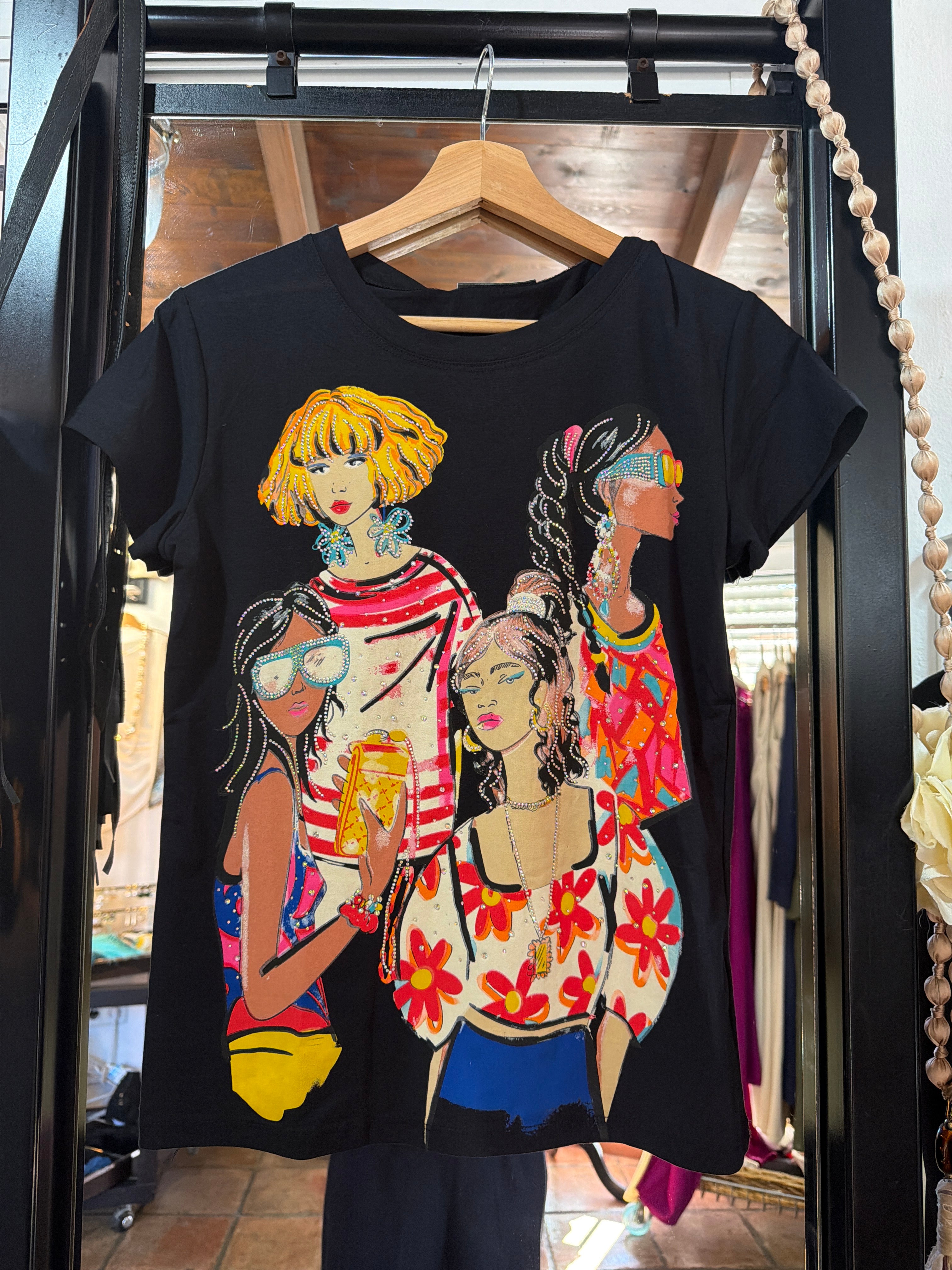 Camiseta chicas brillos