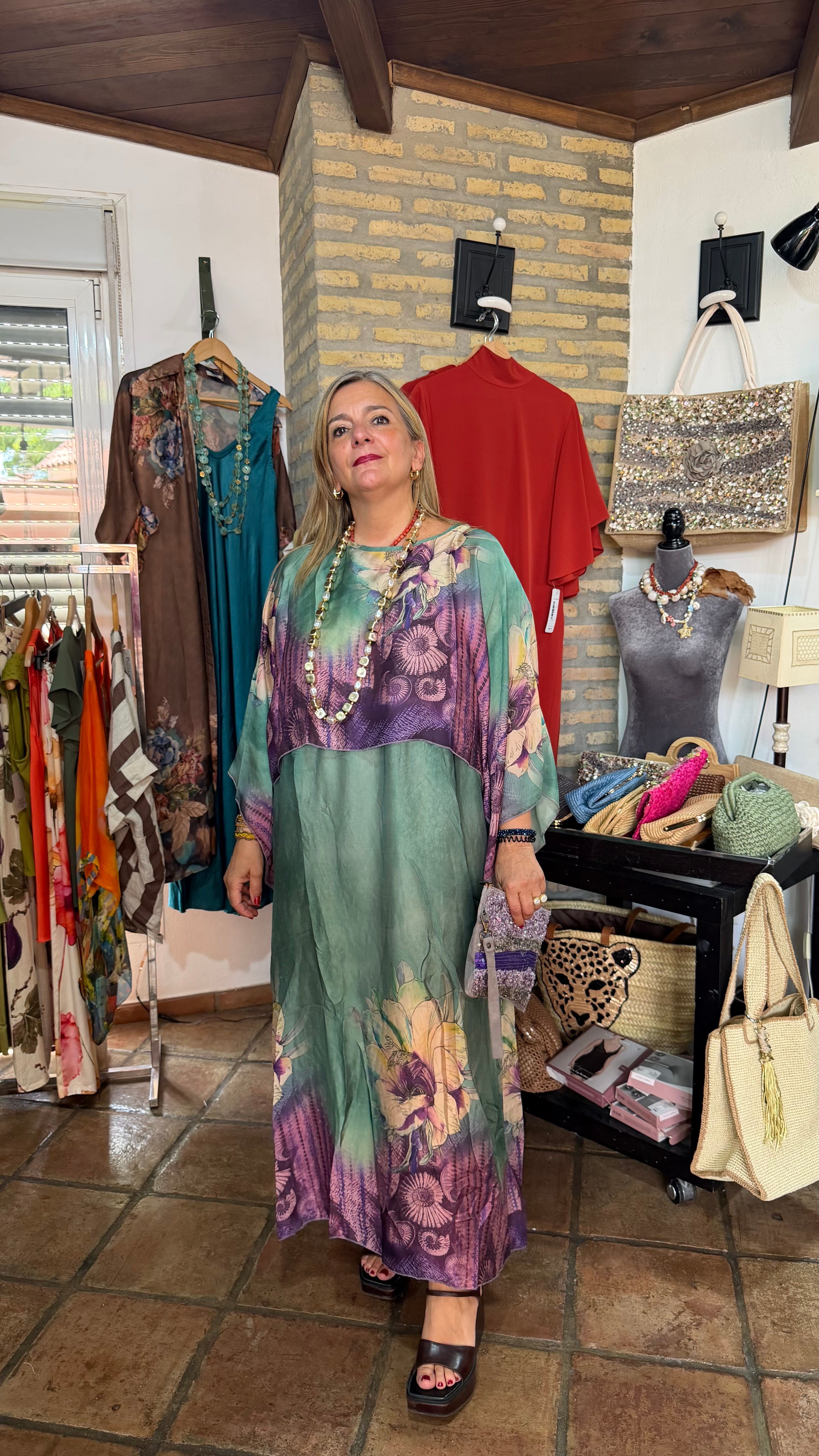 Vestido aguamarina