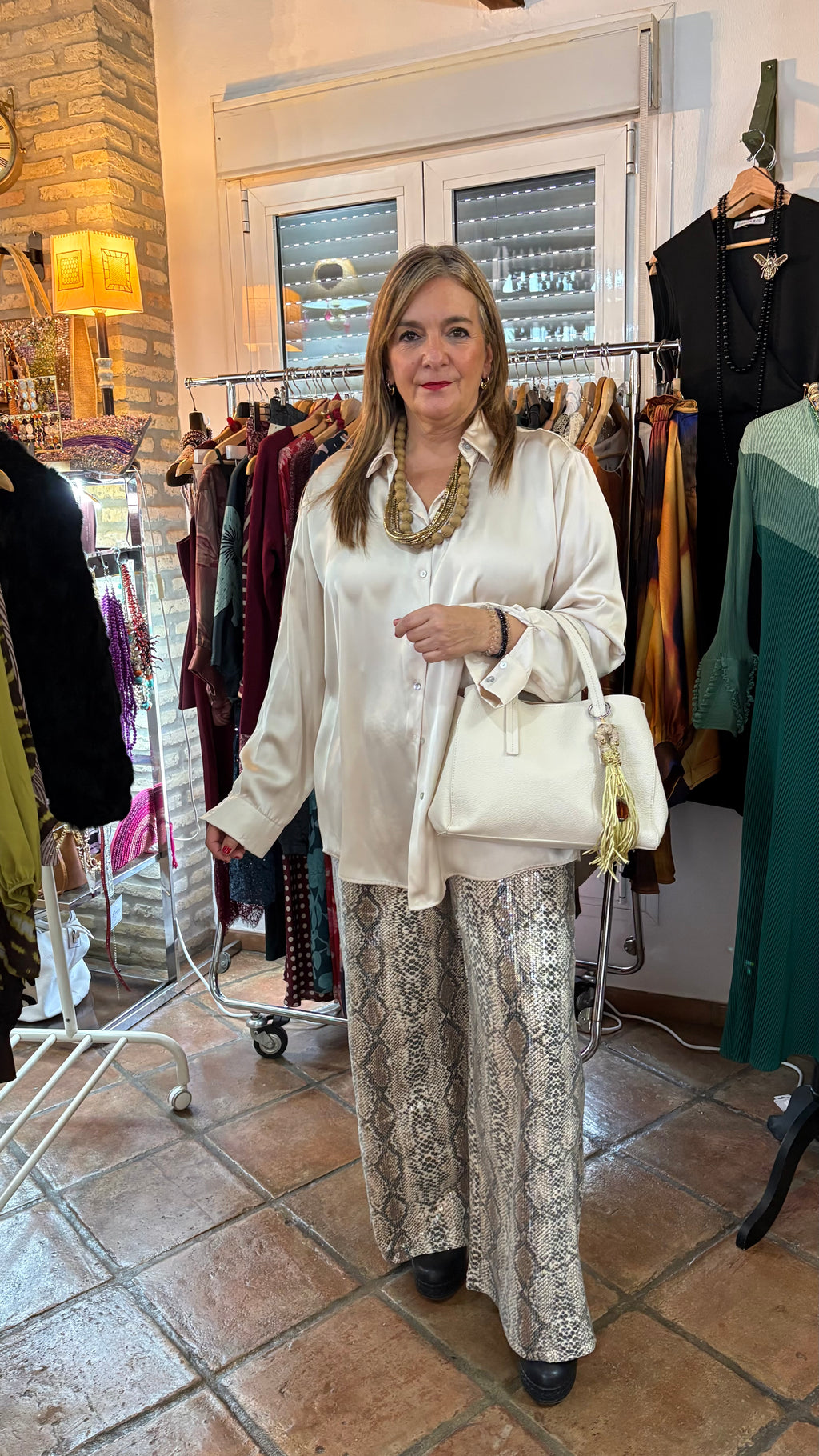 Pantalón serpiente brillos