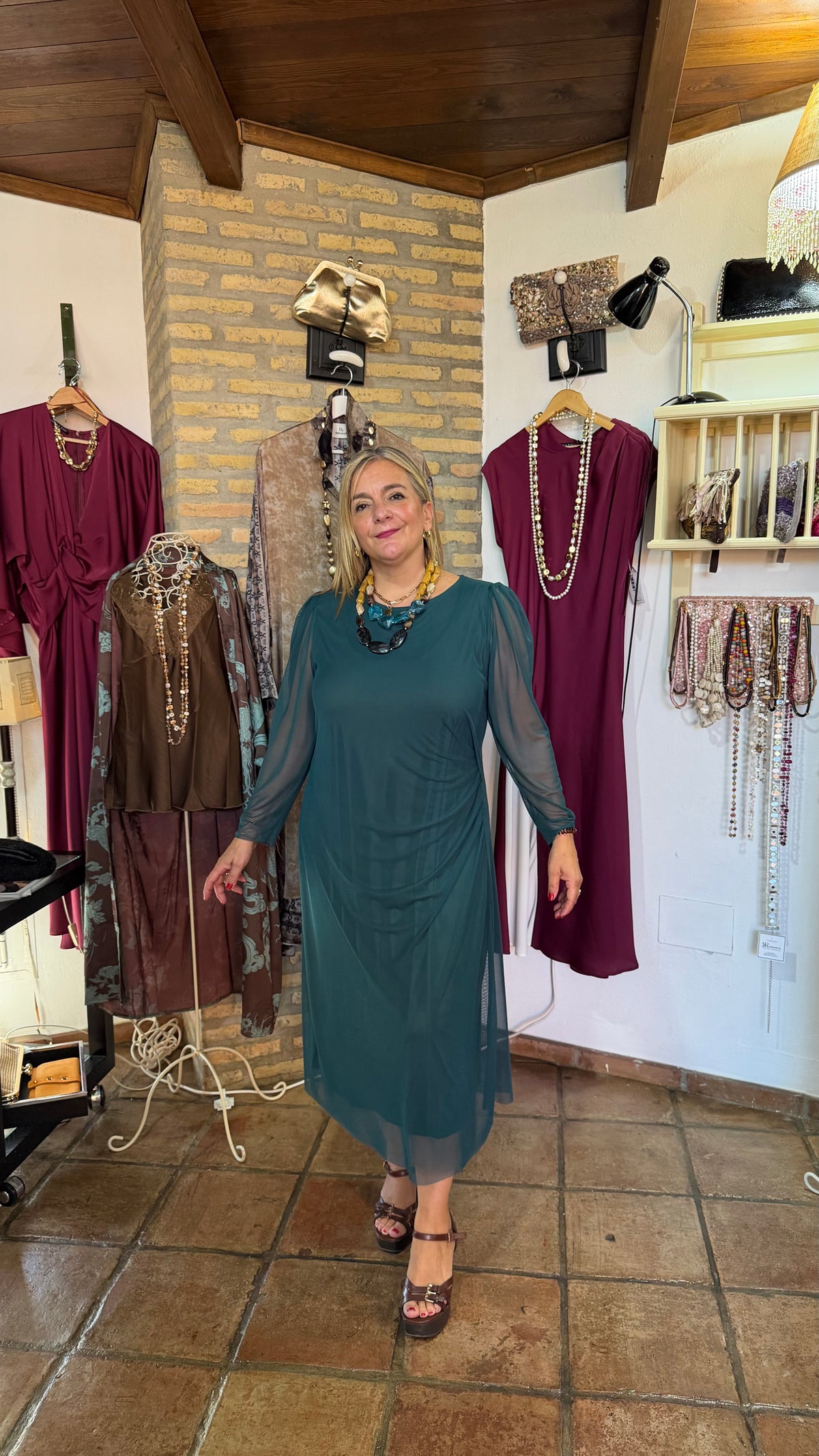 Vestido tull azul