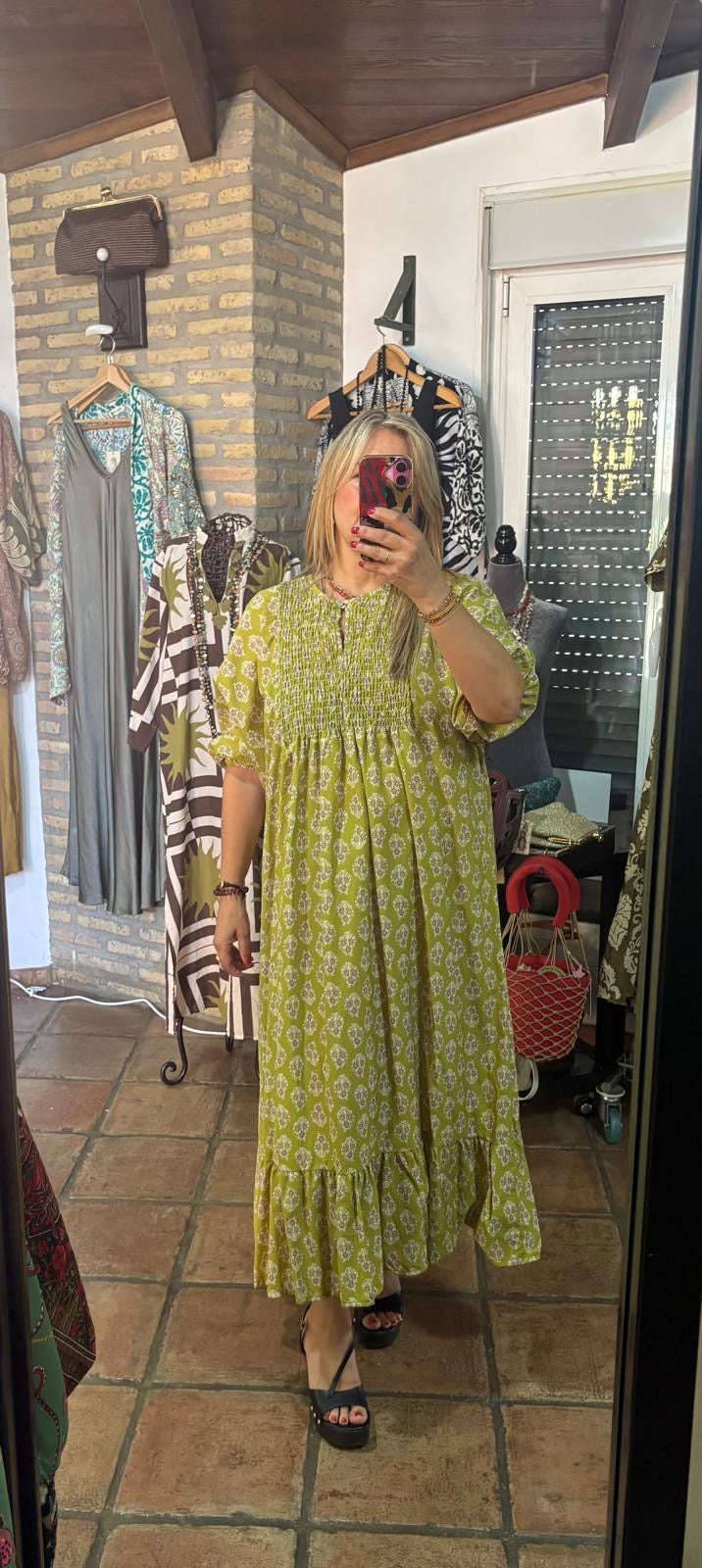 Vestido nido de abeja