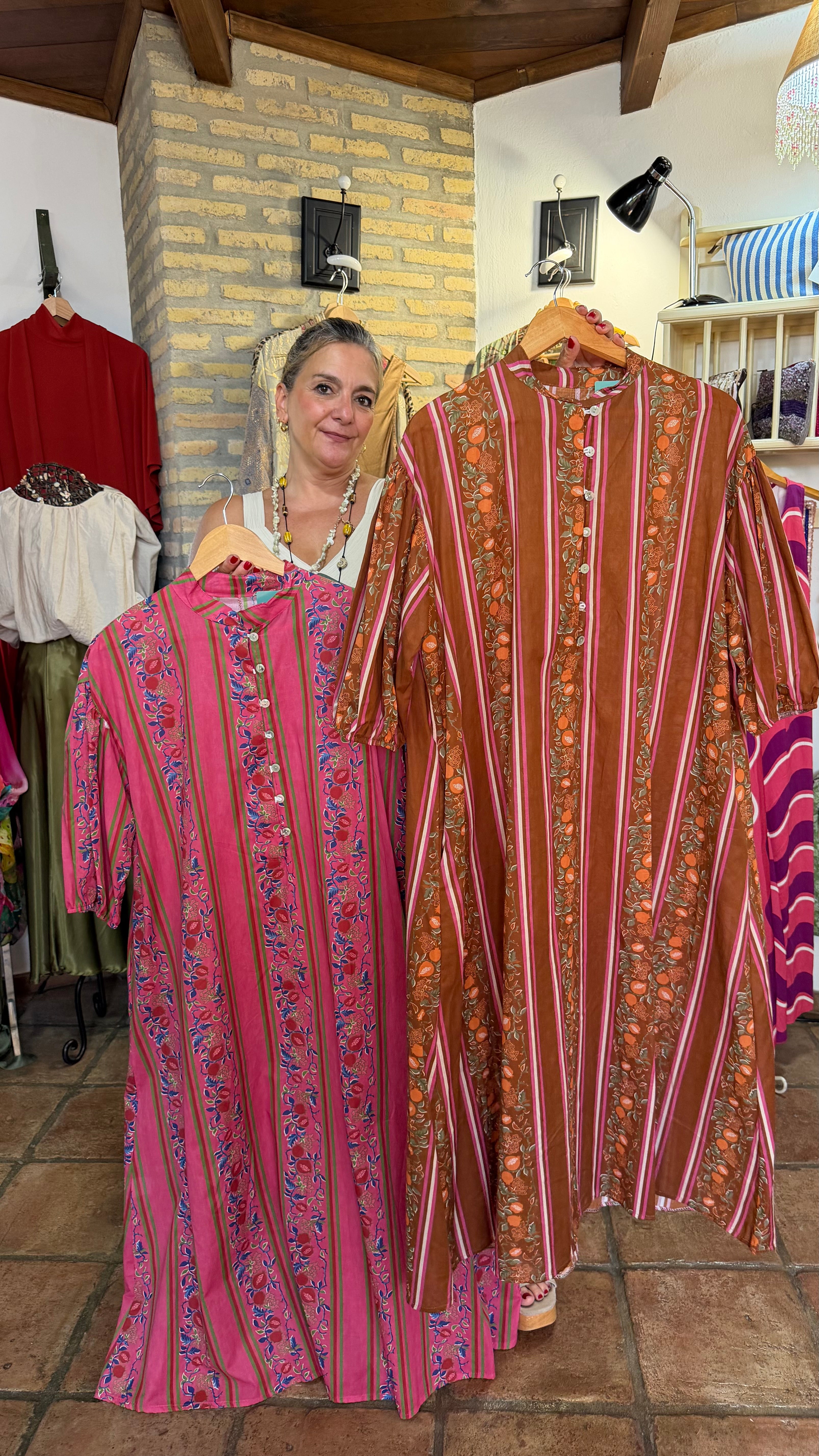 Vestidos estampados tirilla