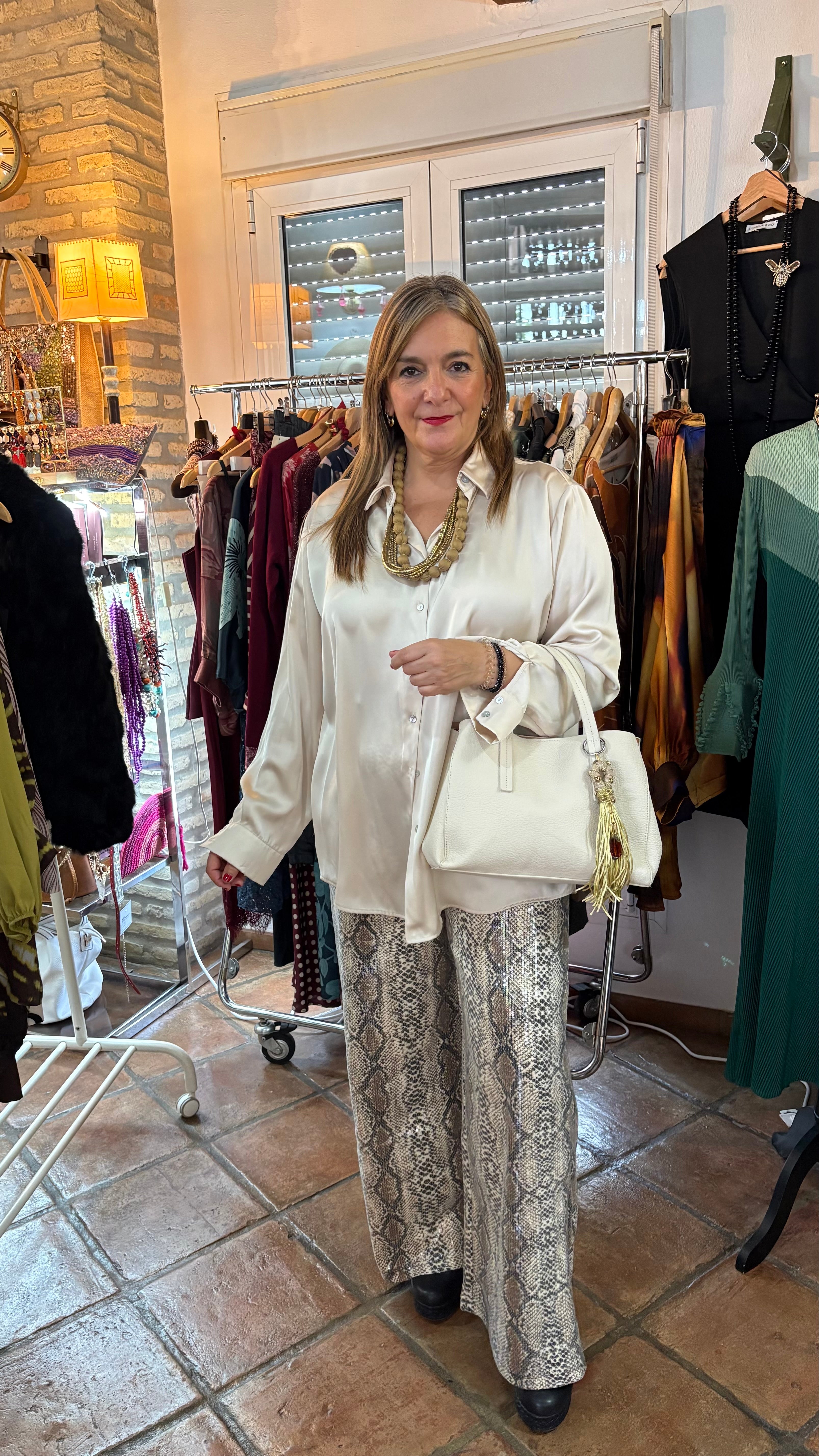 Pantalón serpiente brillos