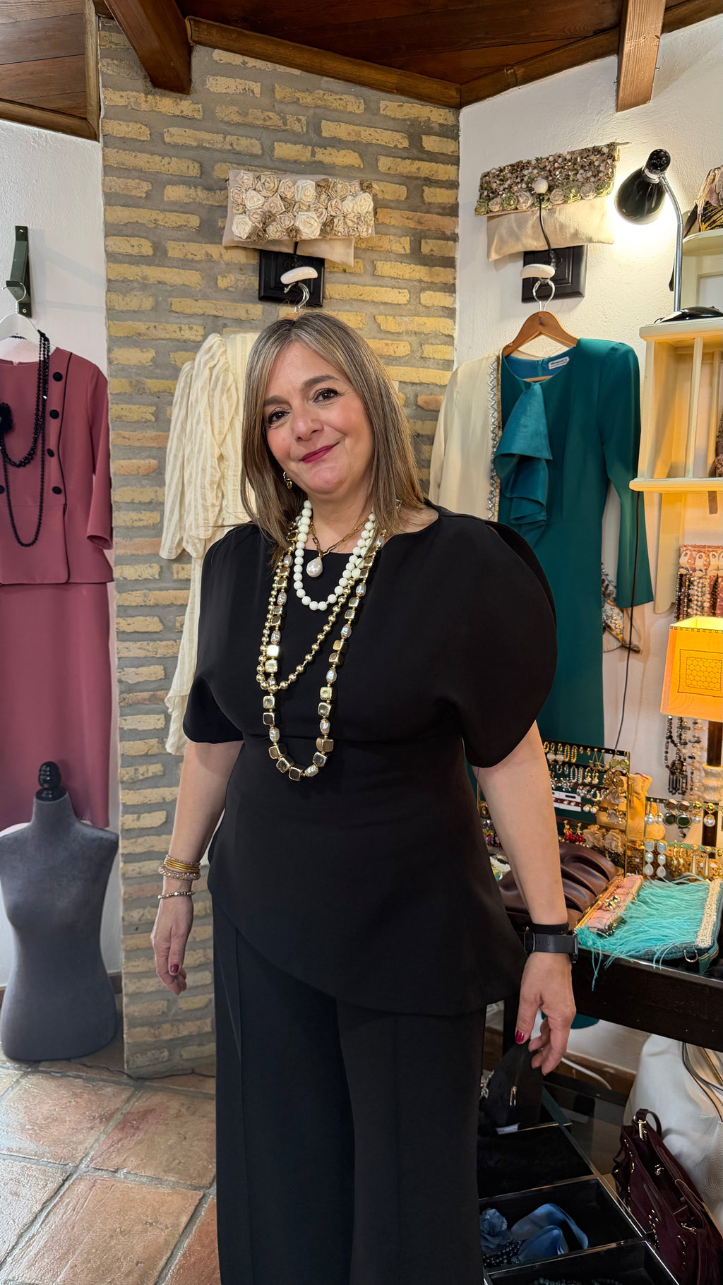 Pantalón negro pinza