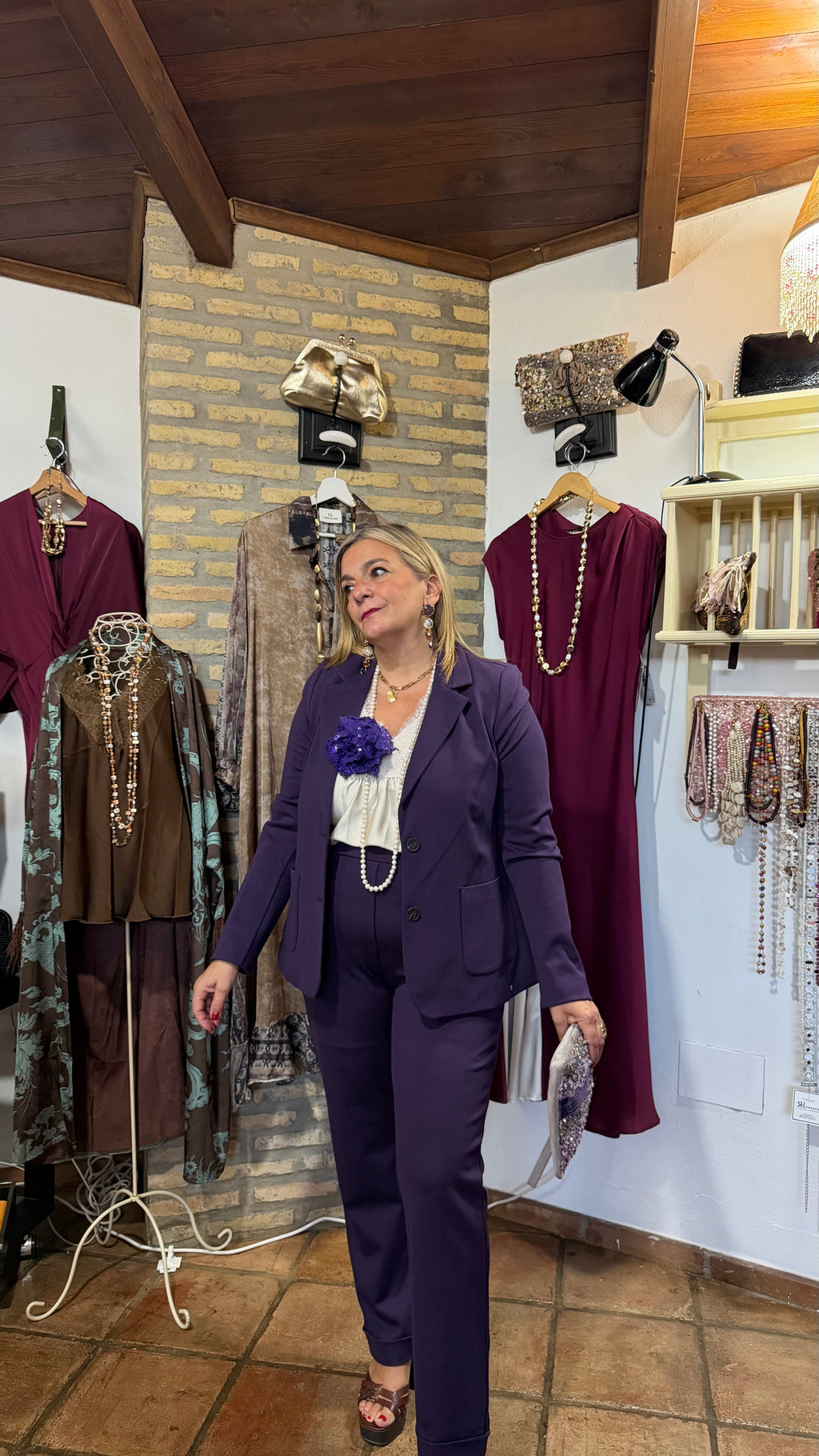Blazer morada punto roma