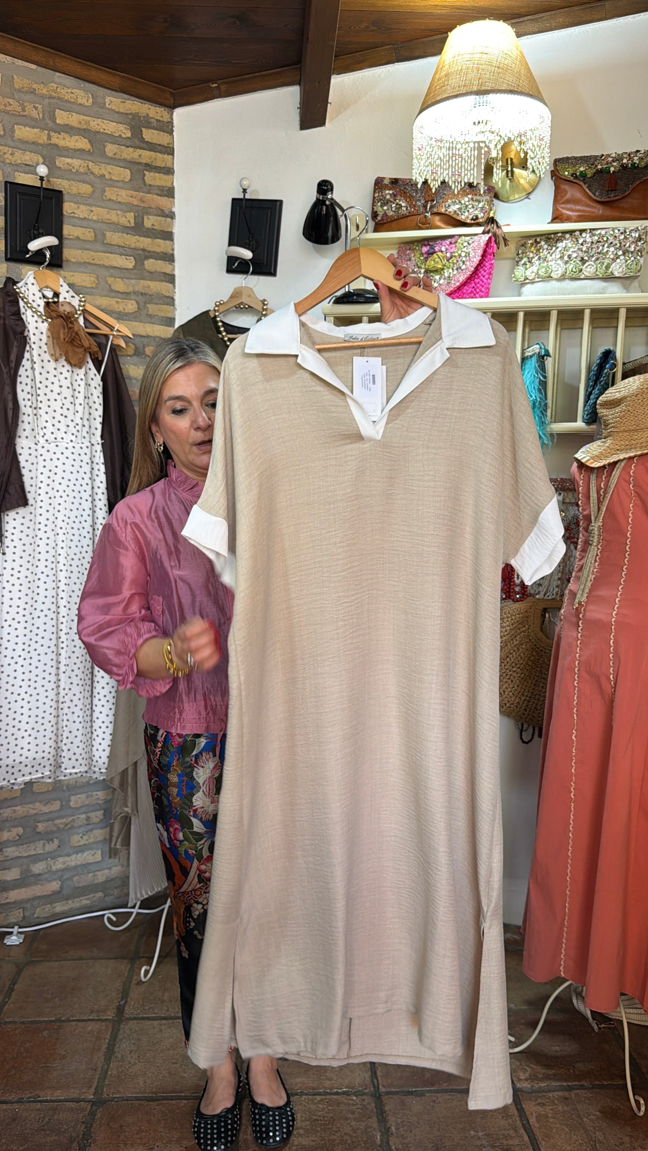 Vestido cuello polo