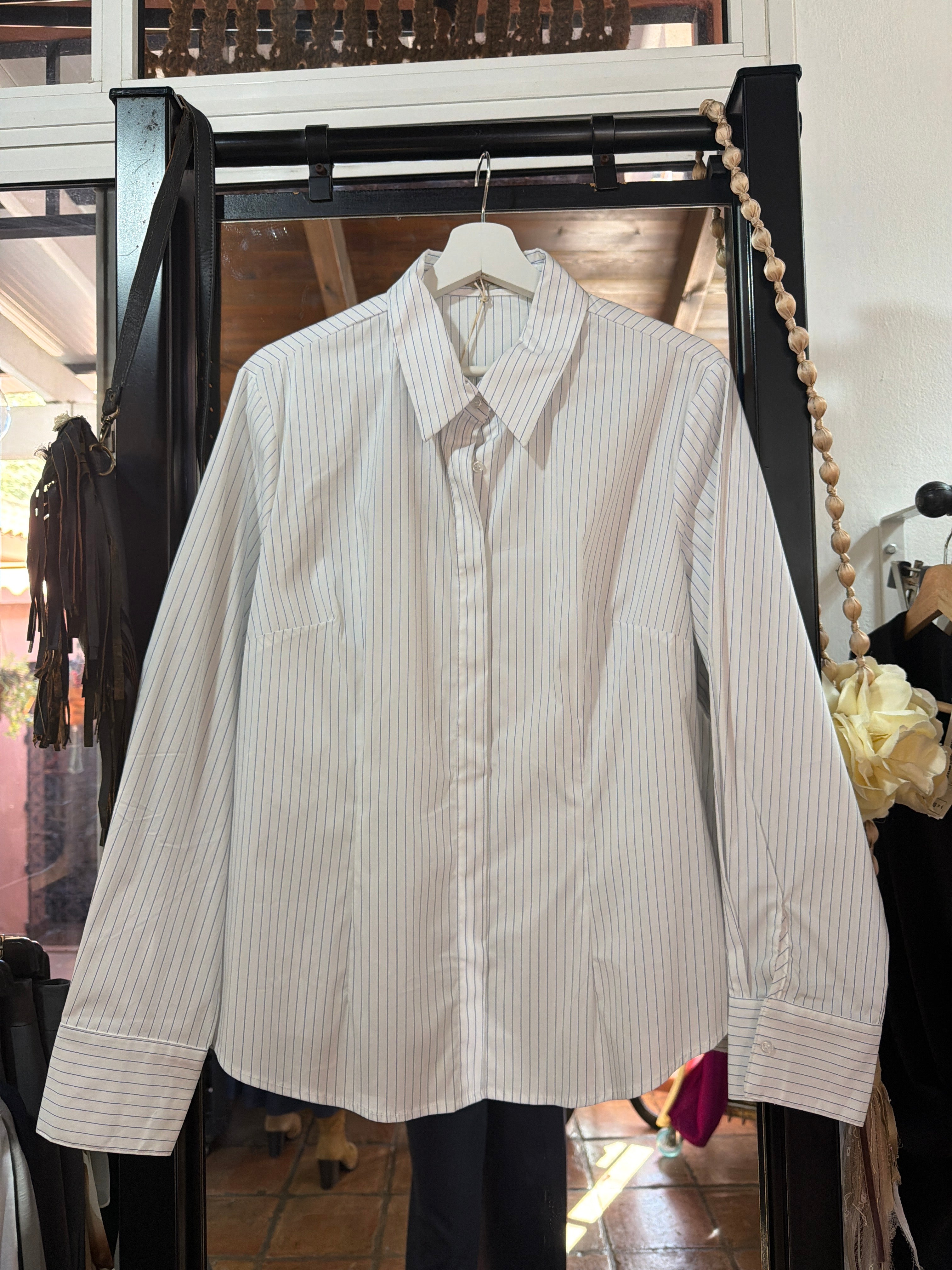 Camisa RAYAS azul marino y blanca