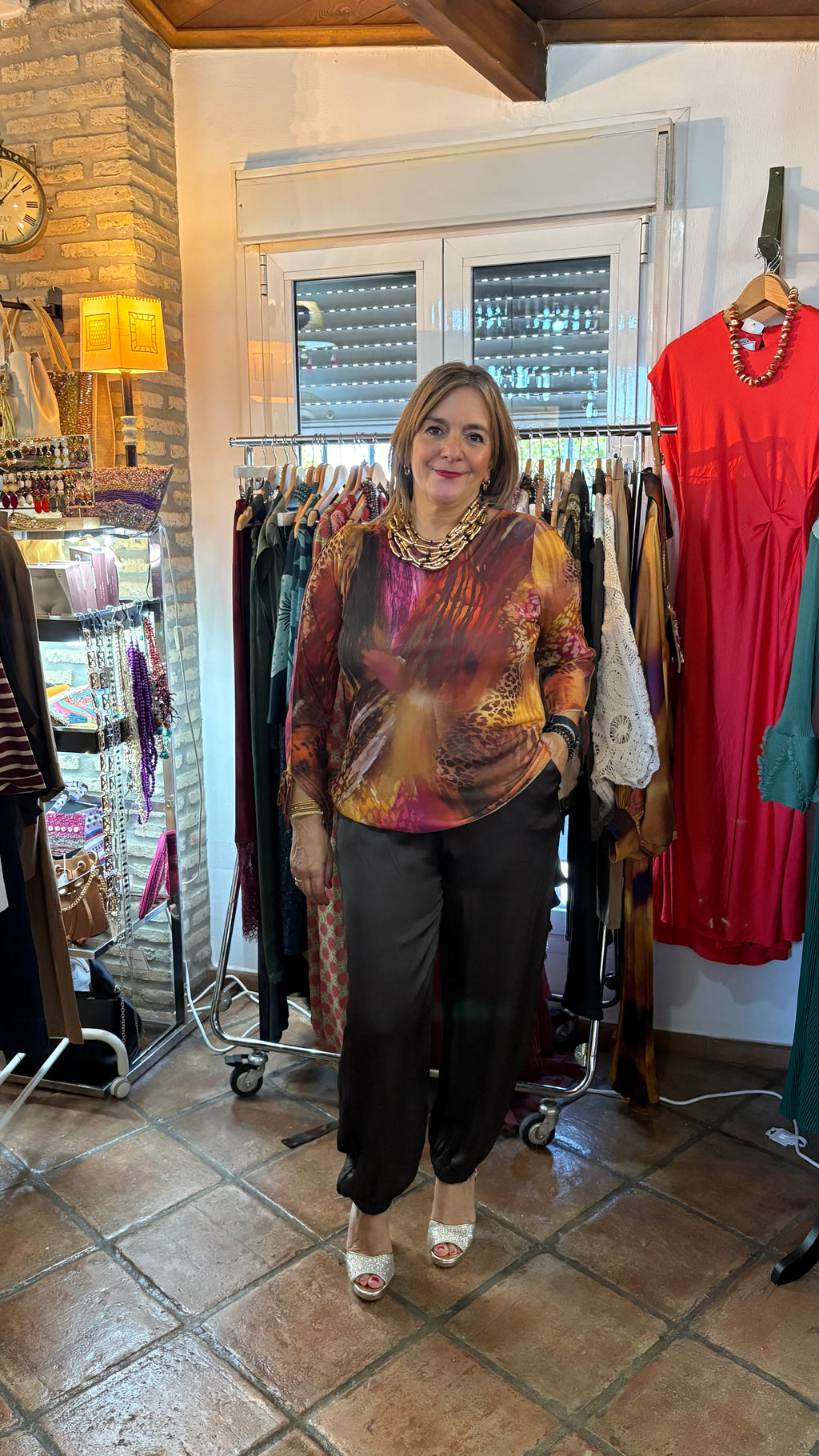 TOP de tul forrado animal multitonos