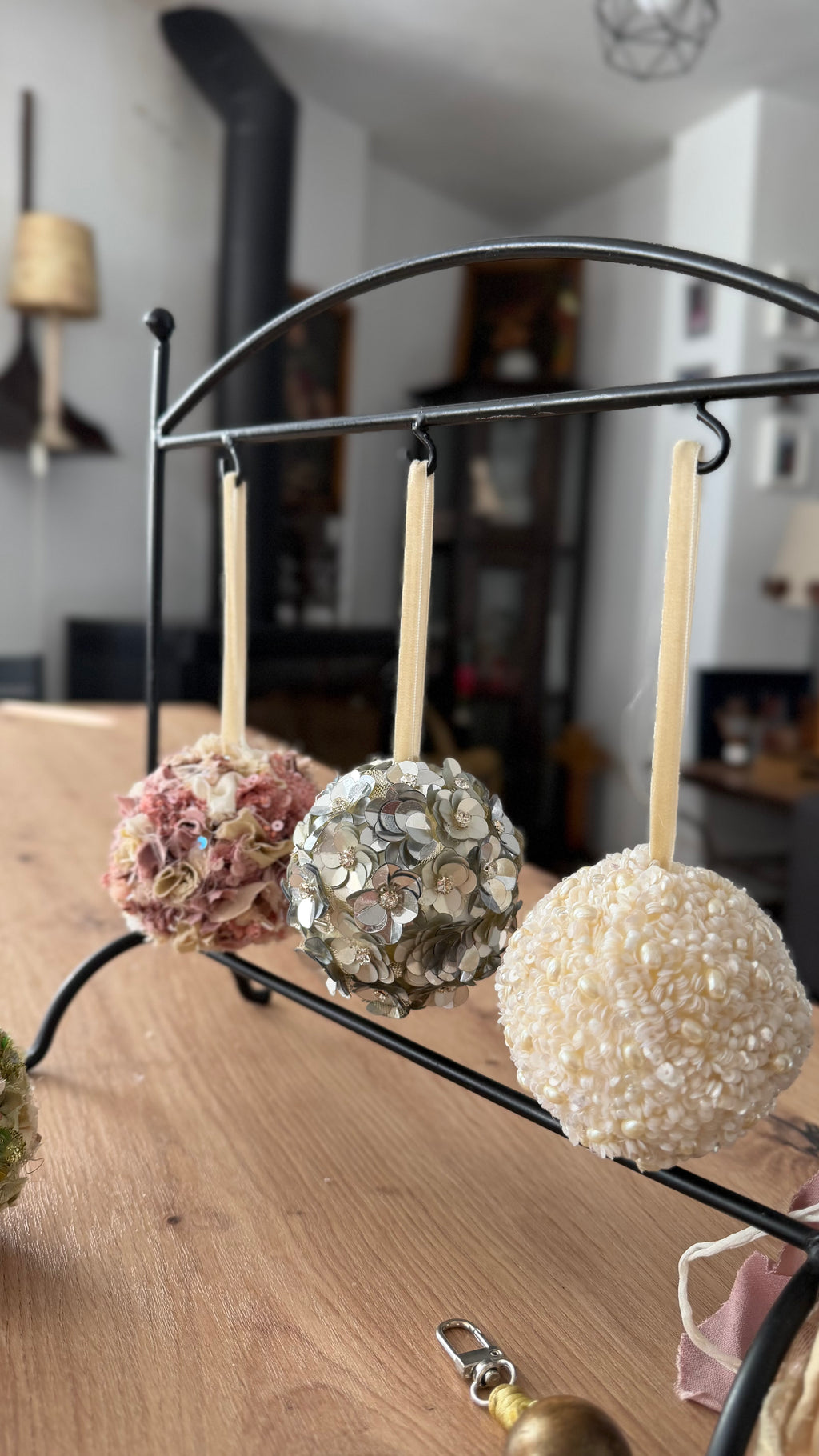 Bolas de Navidad hechas a mano