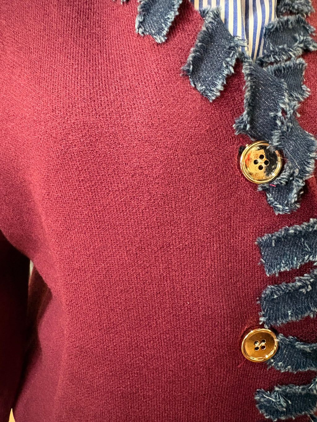 CHAQUETA PUNTO RIBETES