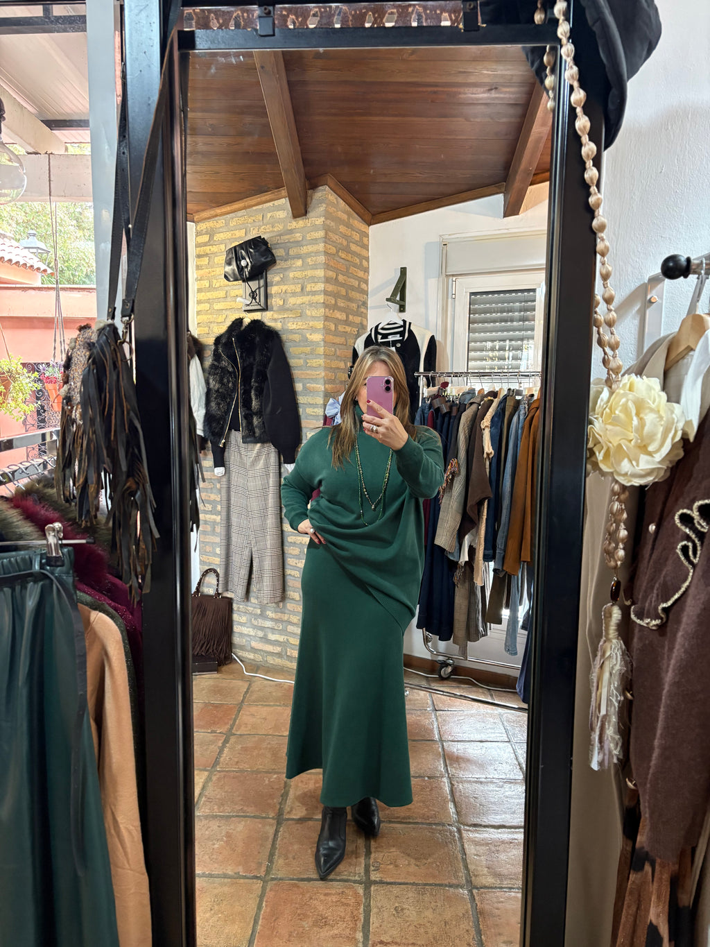 CONJUBTO DE JERSEY Y FALDA VERDE