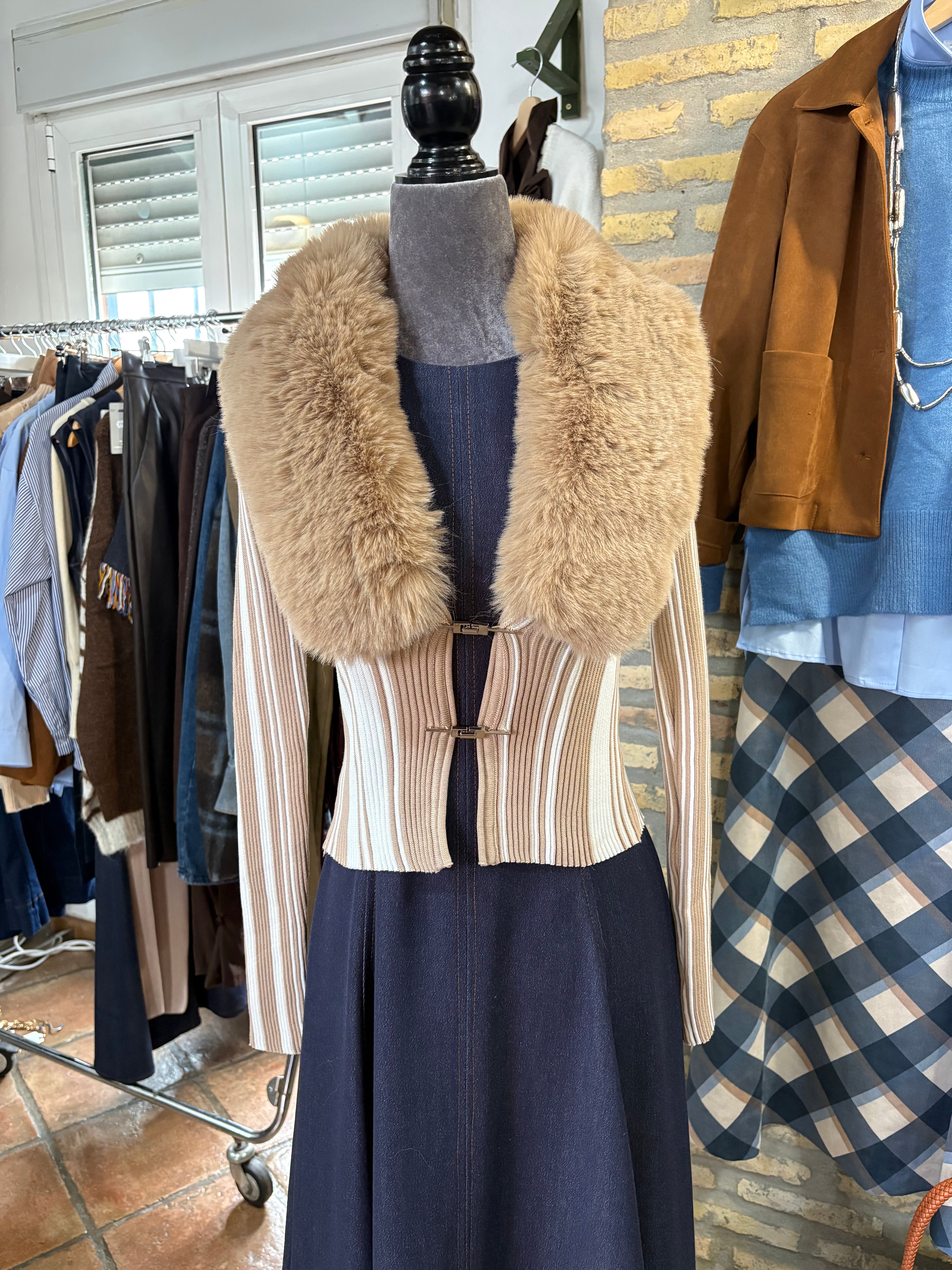 jersey cuello desmontable doble color