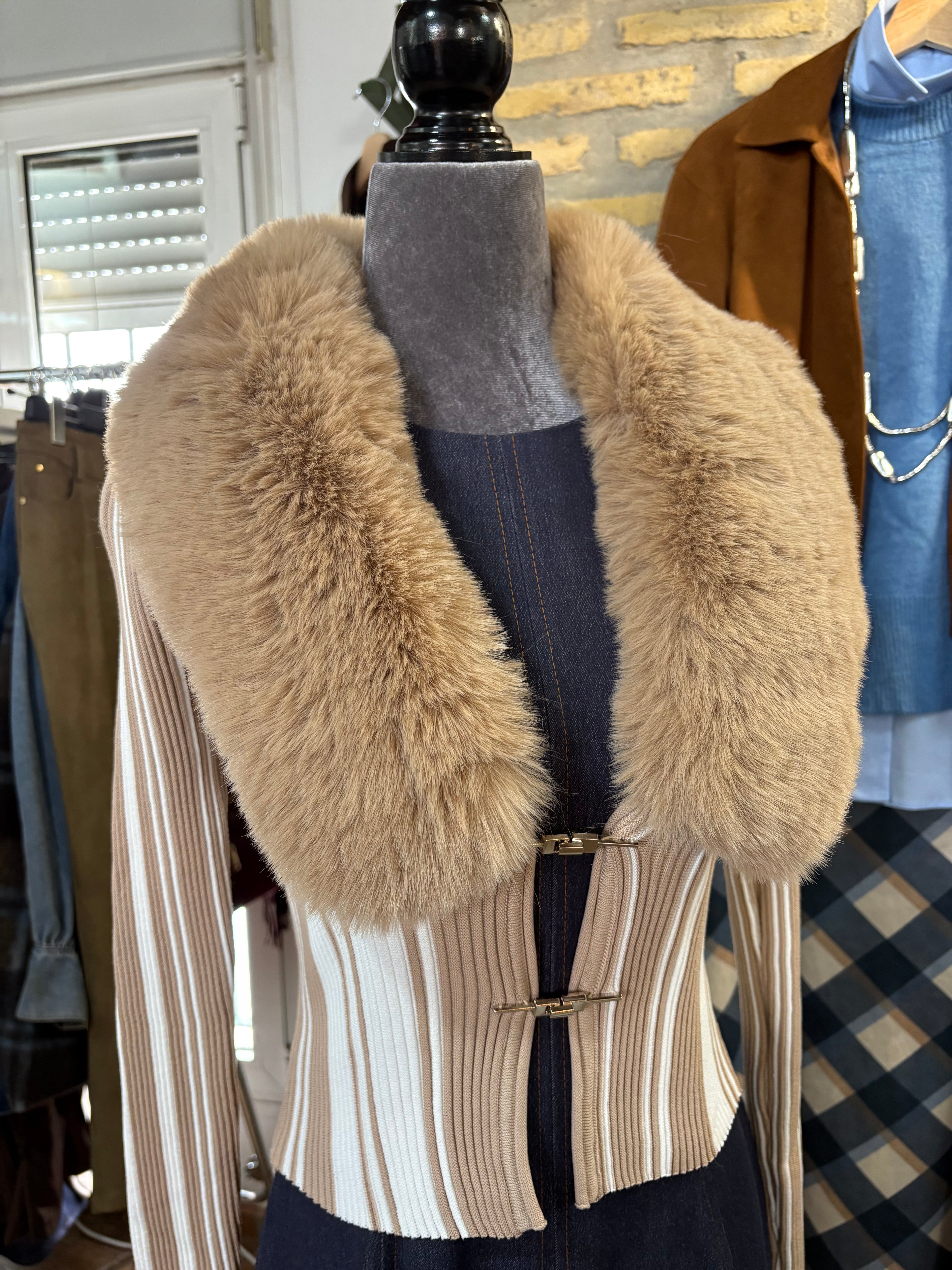 jersey cuello desmontable doble color