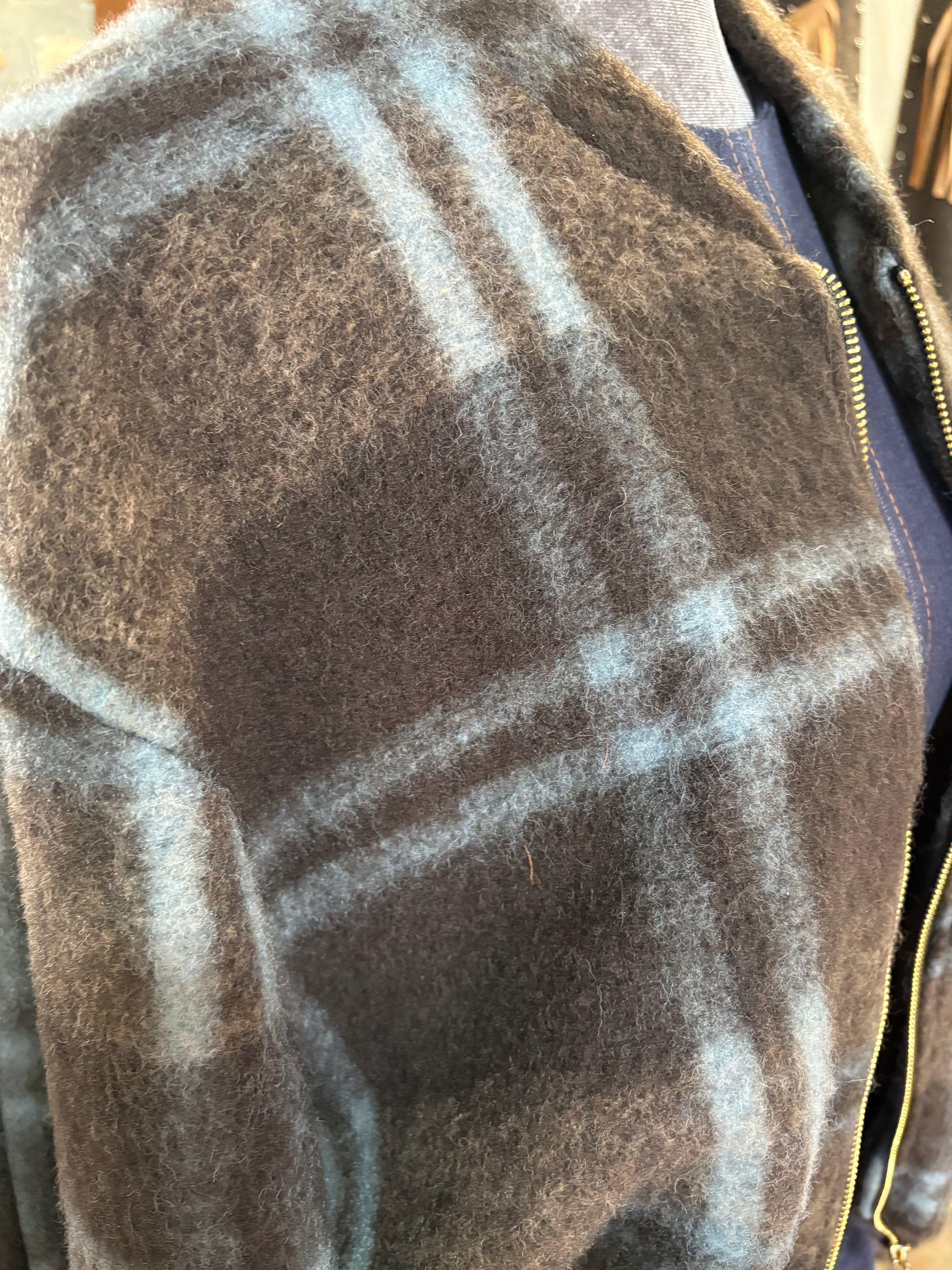 Cazadora de paño cuadro mantel