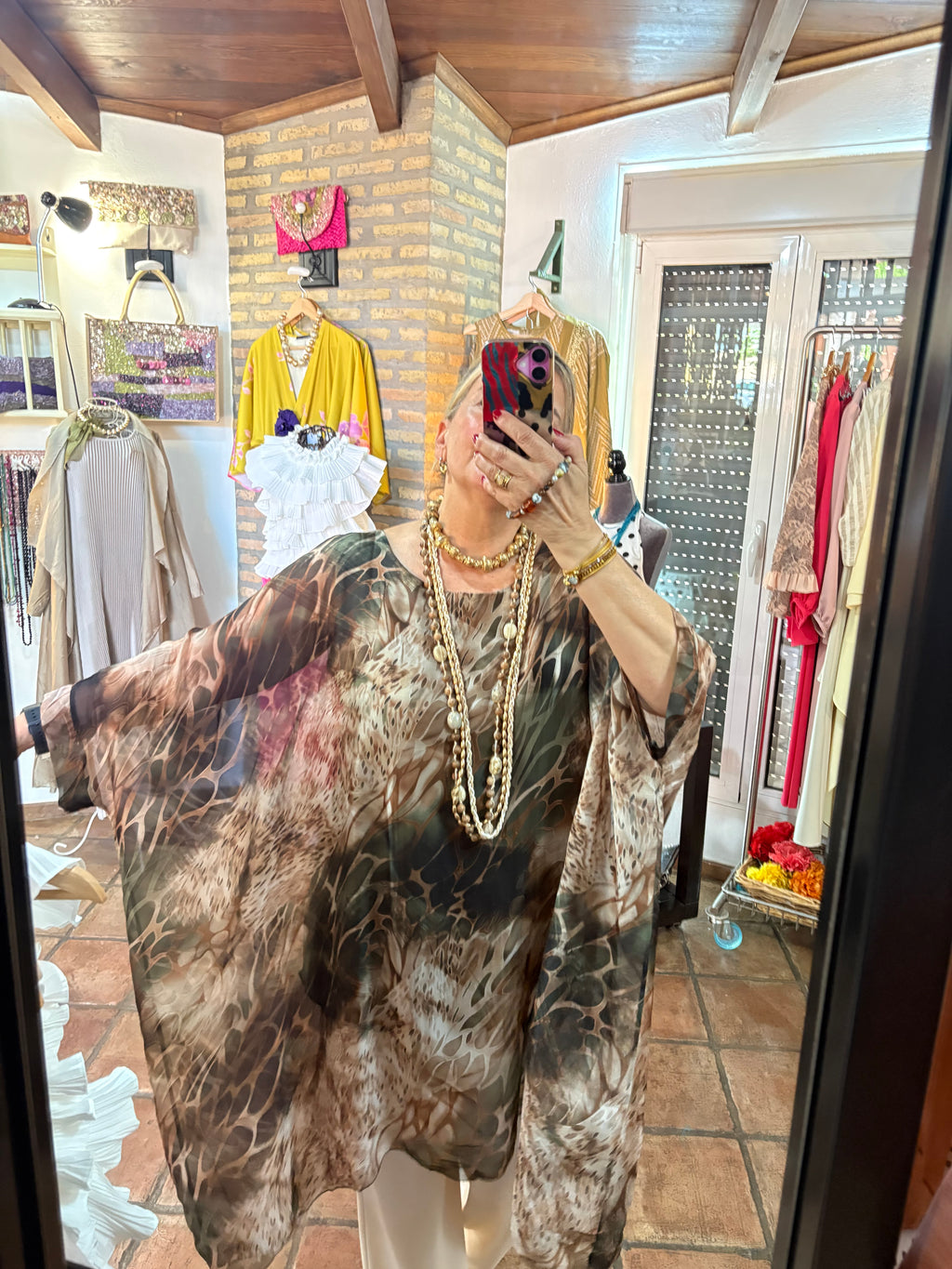 CAMISOLA ANIMAL VERDOSO CAMEL