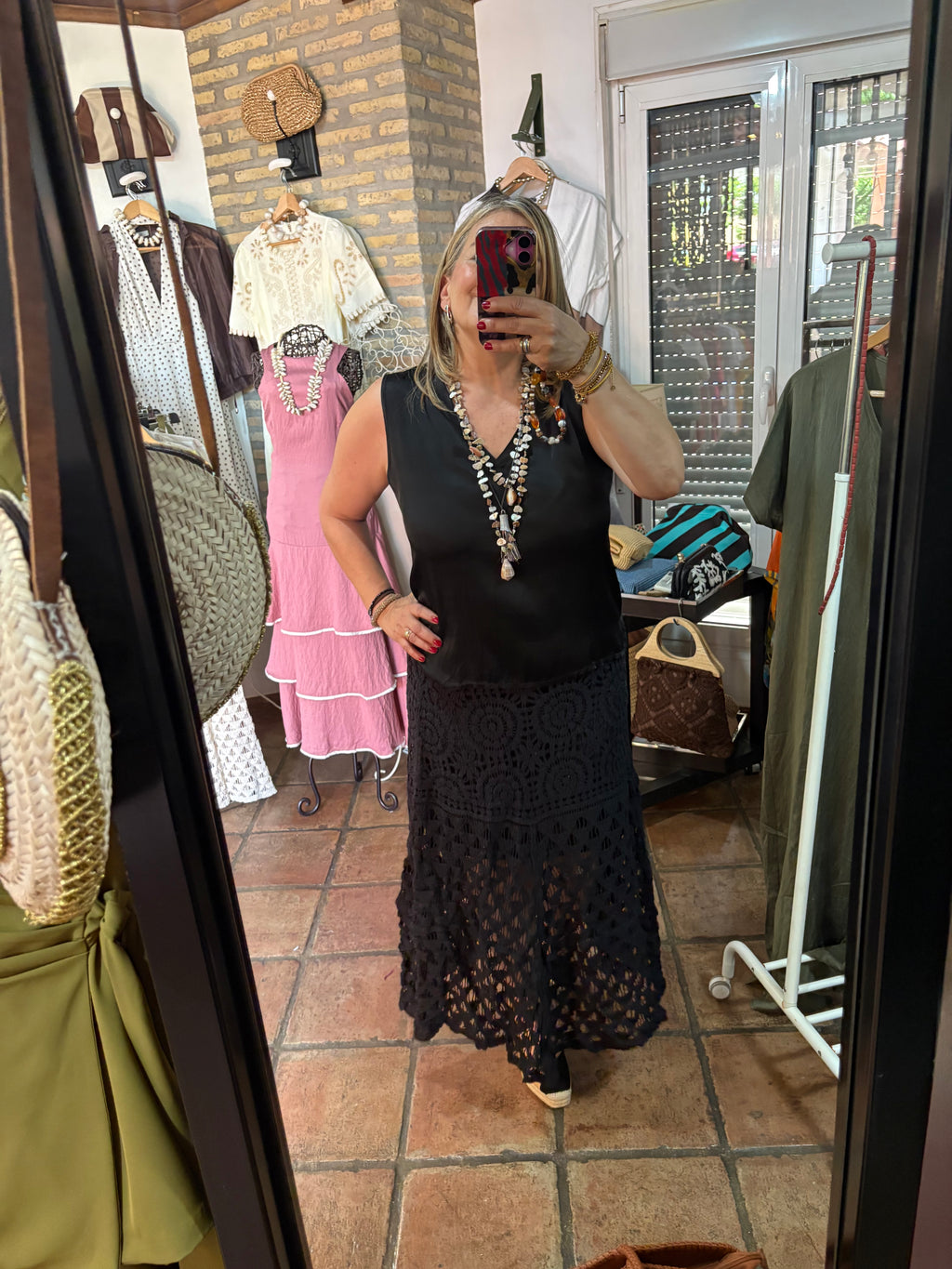 FALDA CROCHET NEGRA