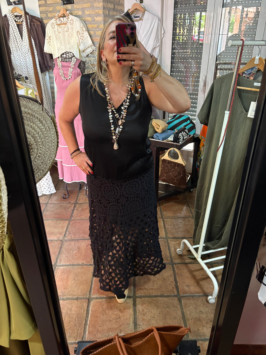 FALDA CROCHET NEGRA