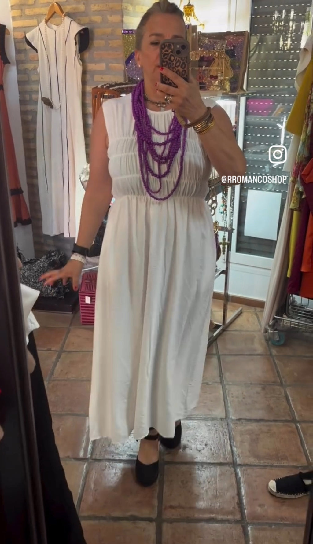 Vestido blanco tablas