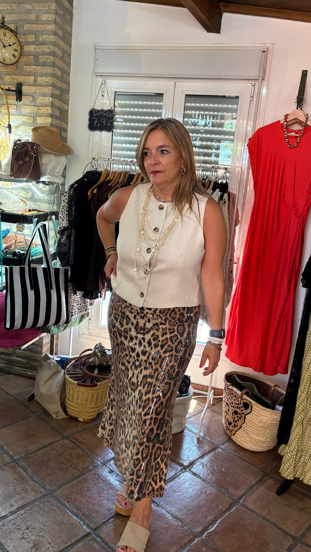 Falda leopardo