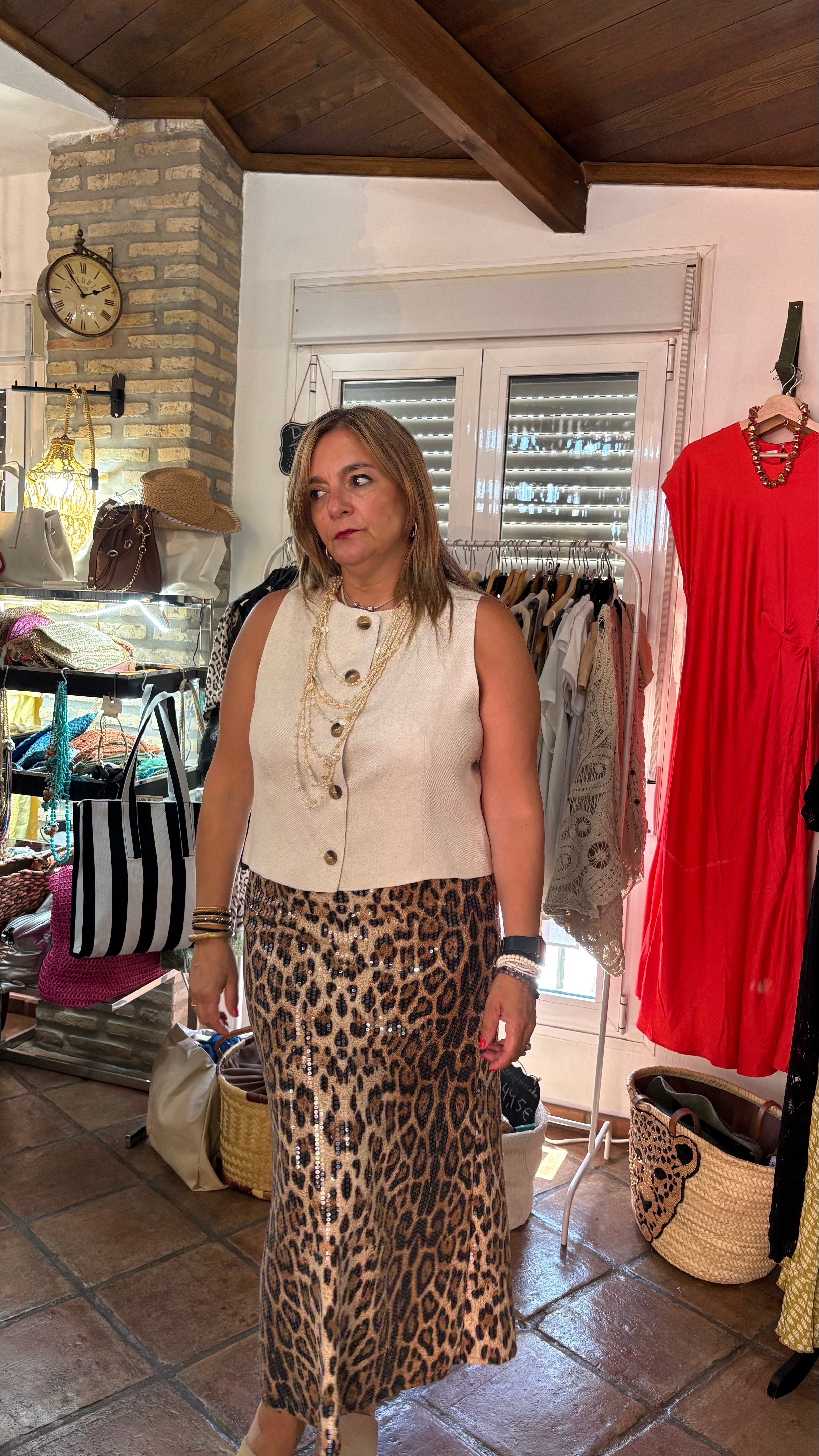 Falda leopardo