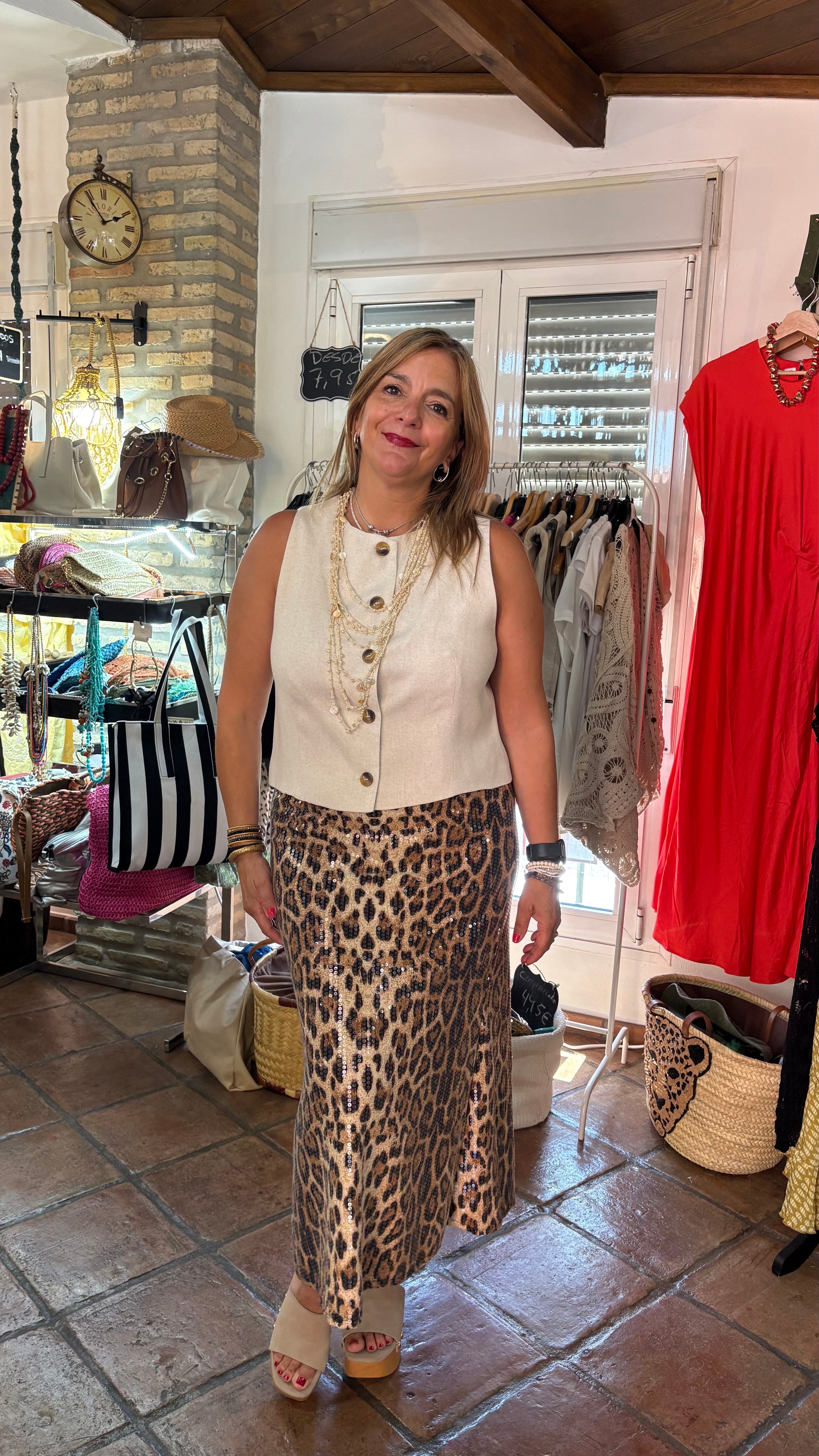 Falda leopardo