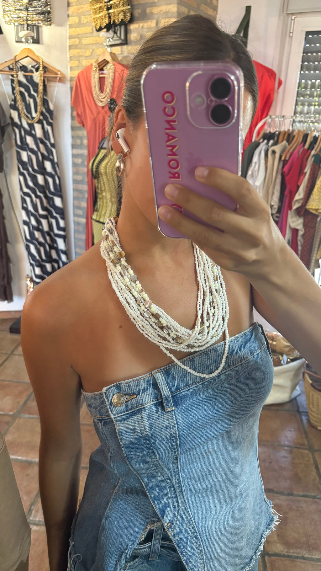 Collar múltiple piedras
