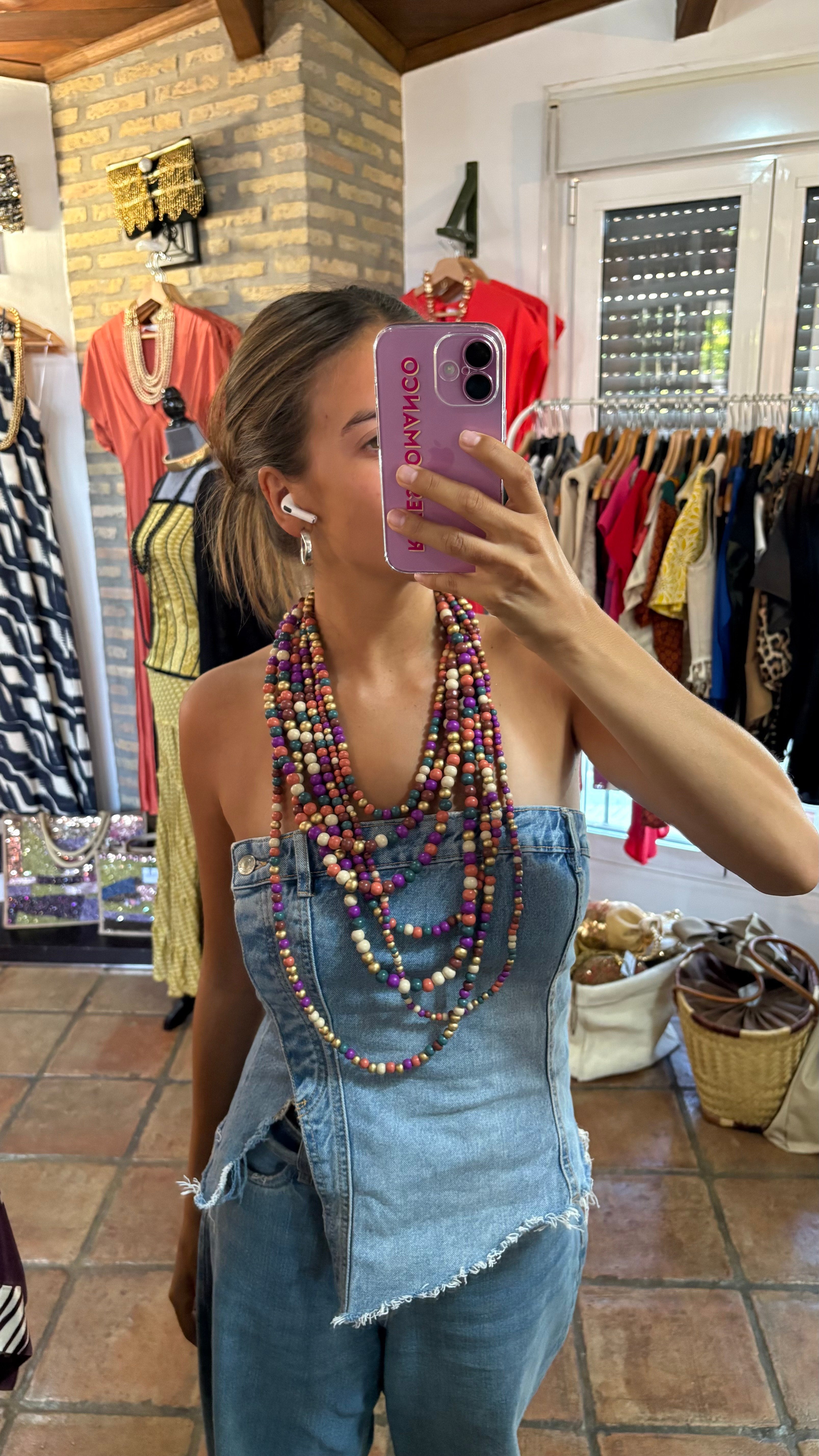 Collar multicolor bolas