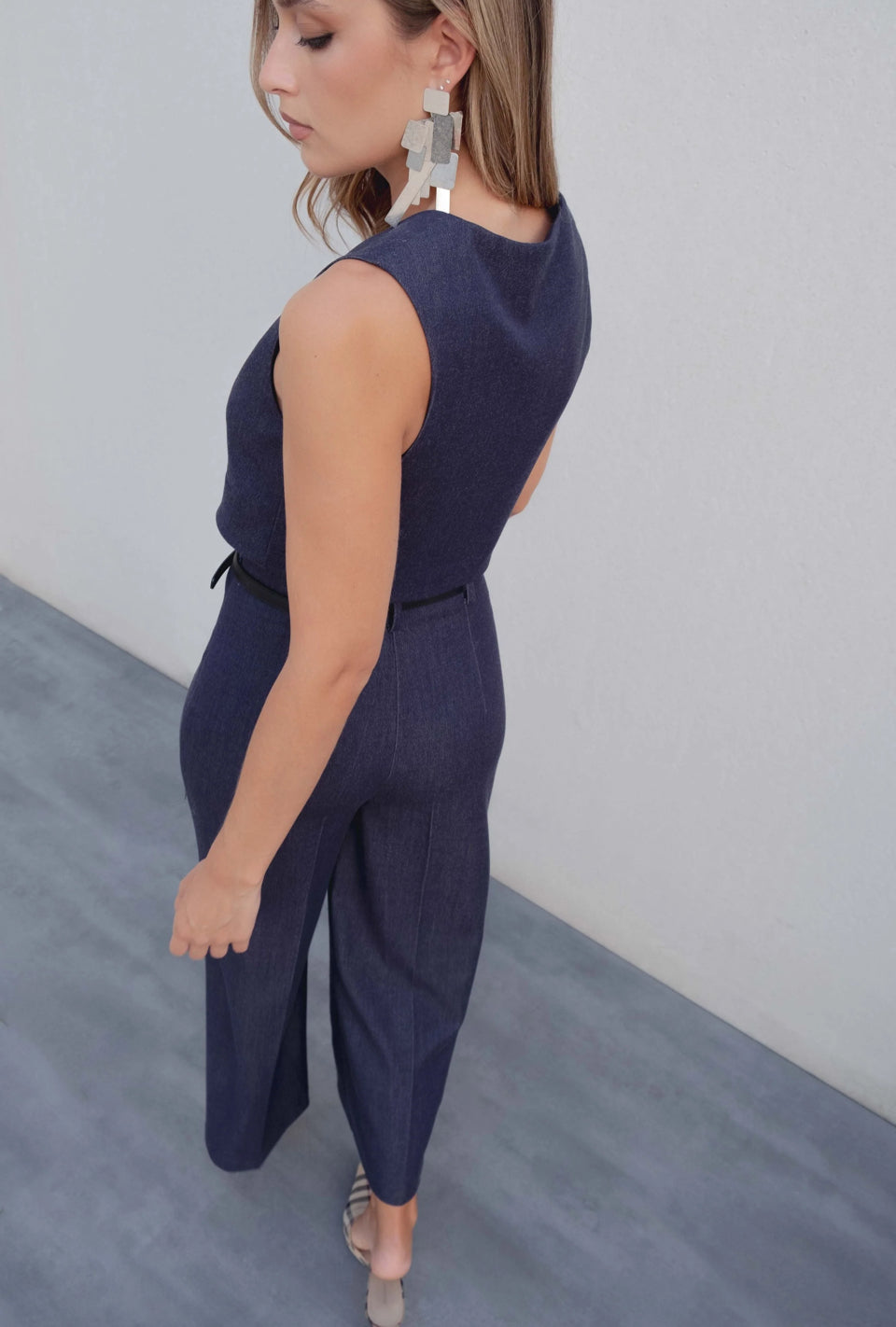 PANTALÓN CULOTTE DENIM CINTURÓN