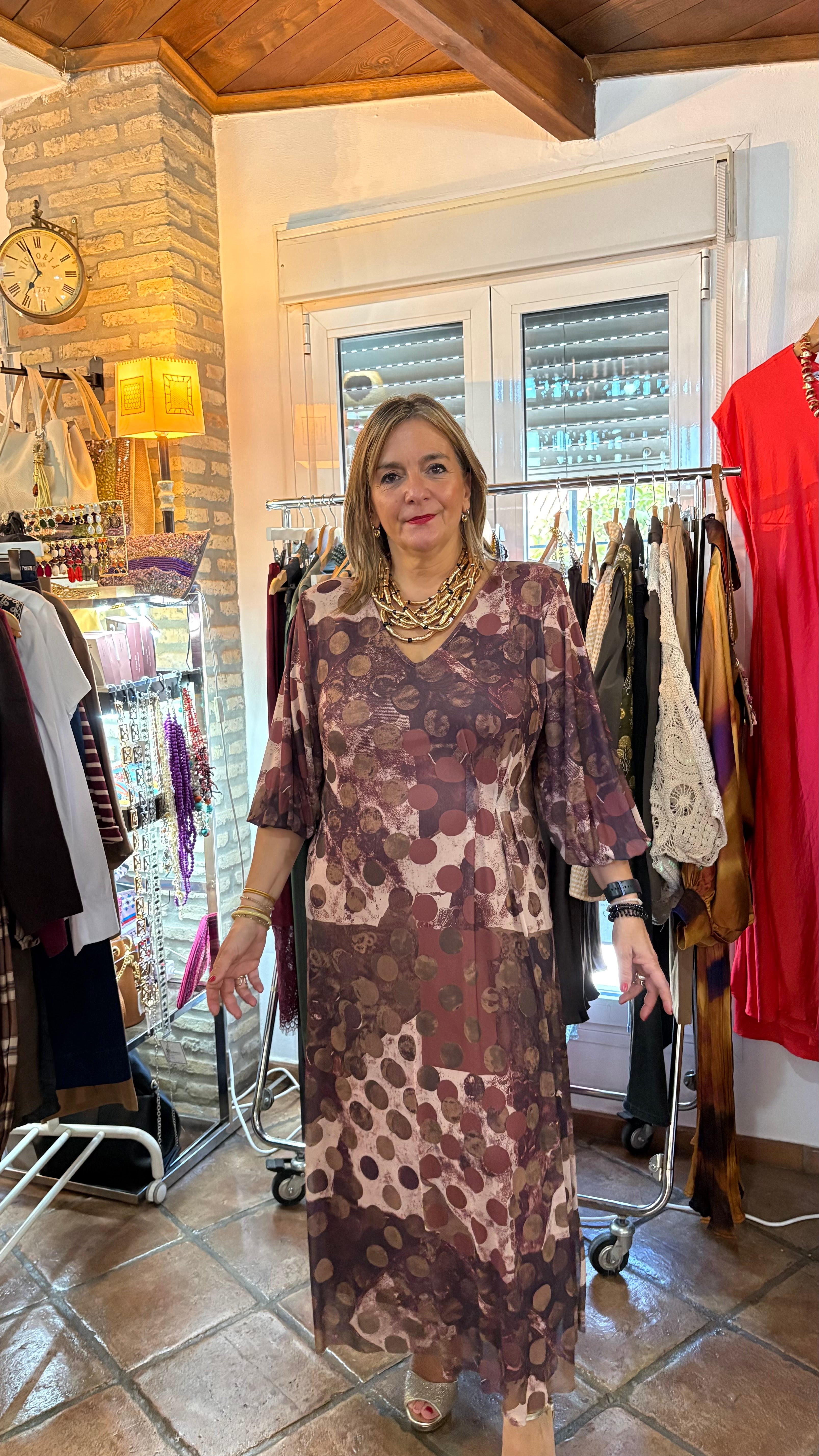 VESTIDO ADET MOTIVOS CIRCULARES TUL