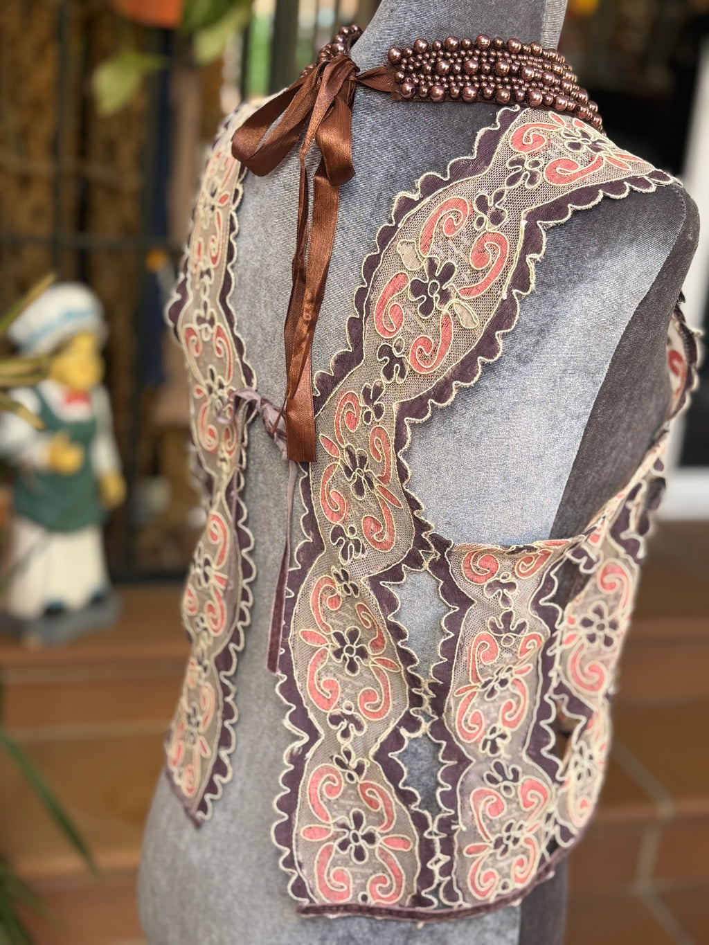 Top Encaje con cuello collar