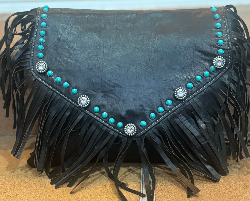 BOLSO FLECOS TACHAS TUEQUESAS