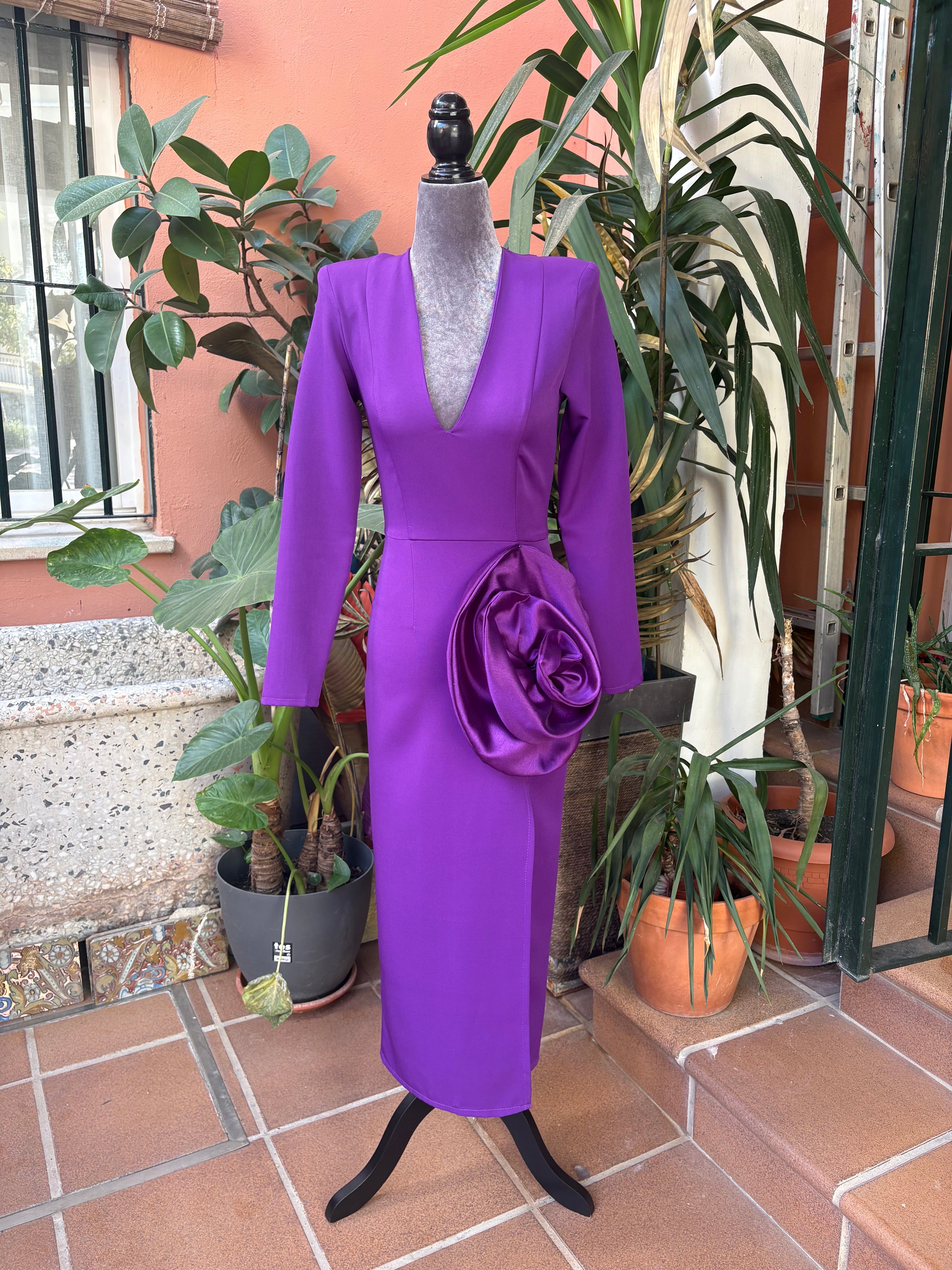 VESTIDO CLAVEL MORADO