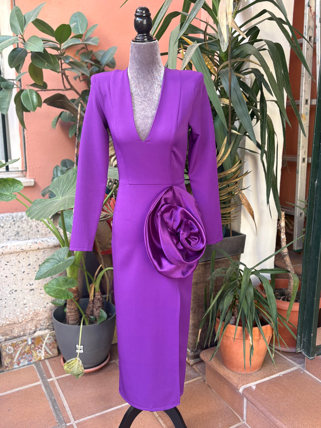 VESTIDO CLAVEL MORADO