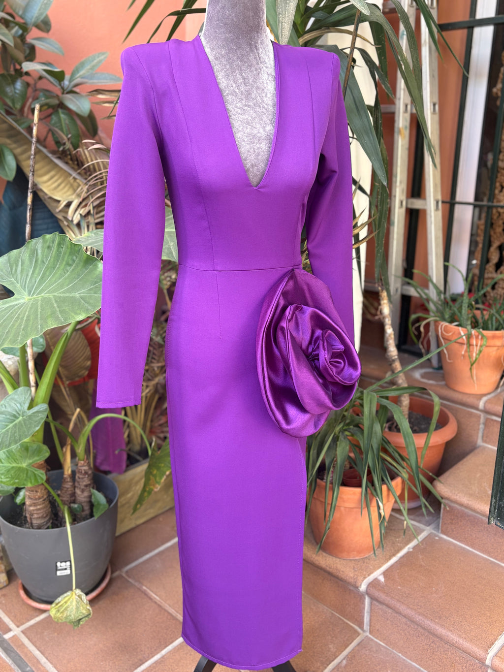 VESTIDO CLAVEL MORADO