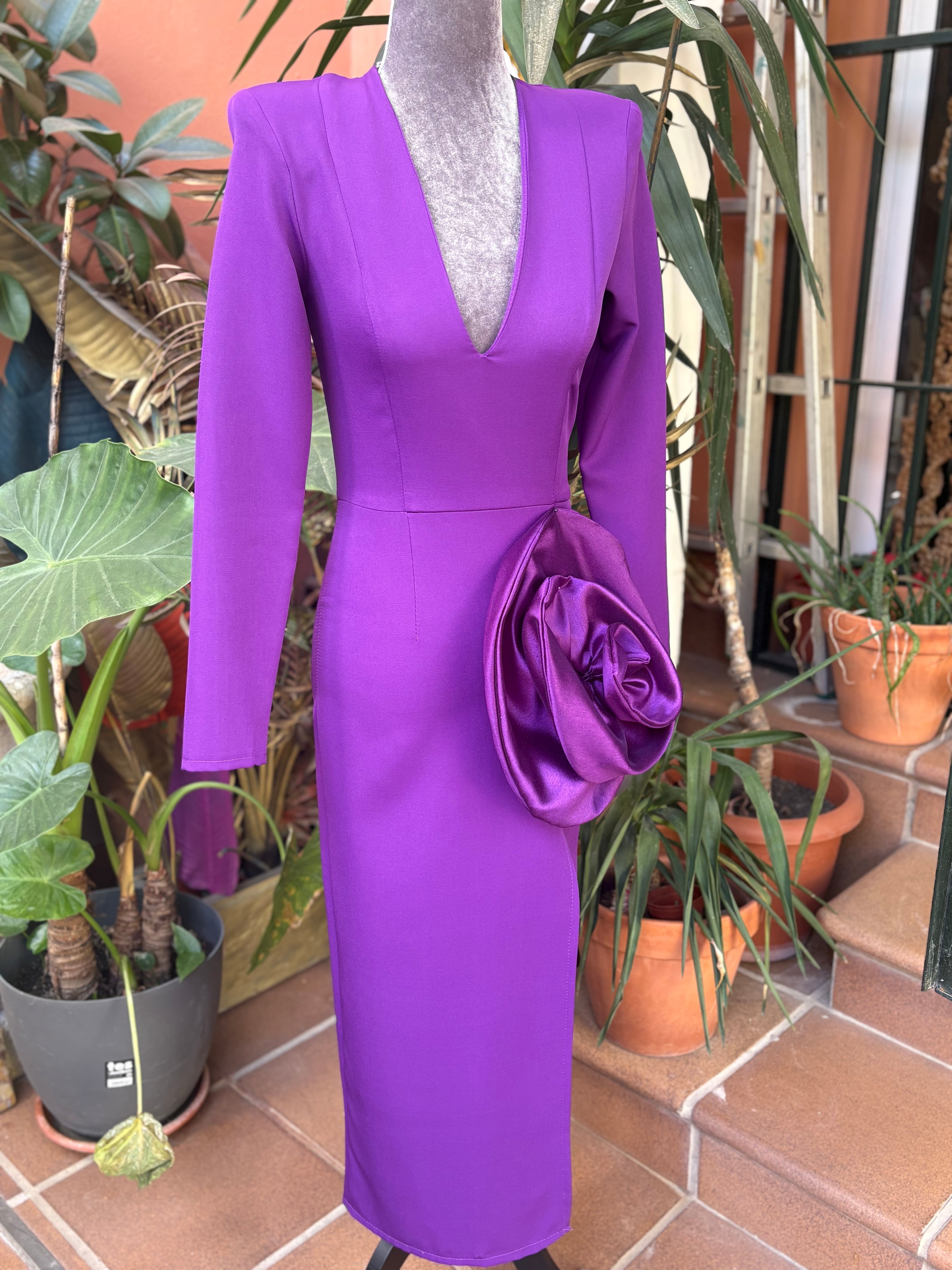 VESTIDO CLAVEL MORADO