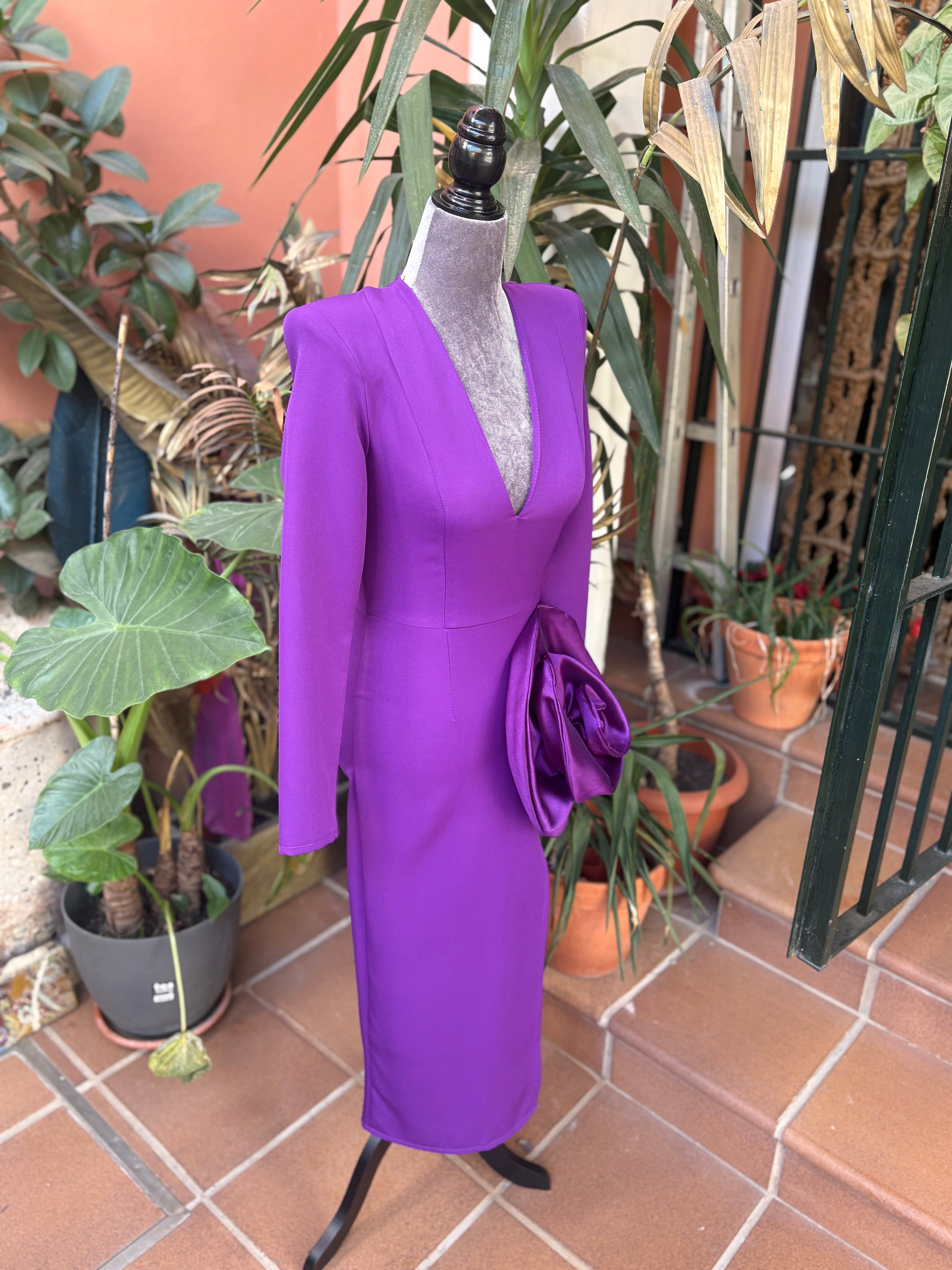 VESTIDO CLAVEL MORADO