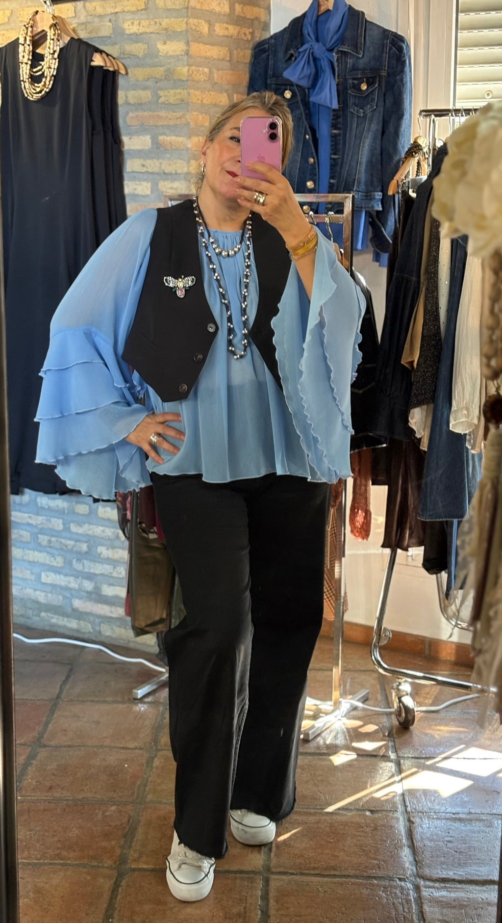 CAMISA GASA VOLANTES