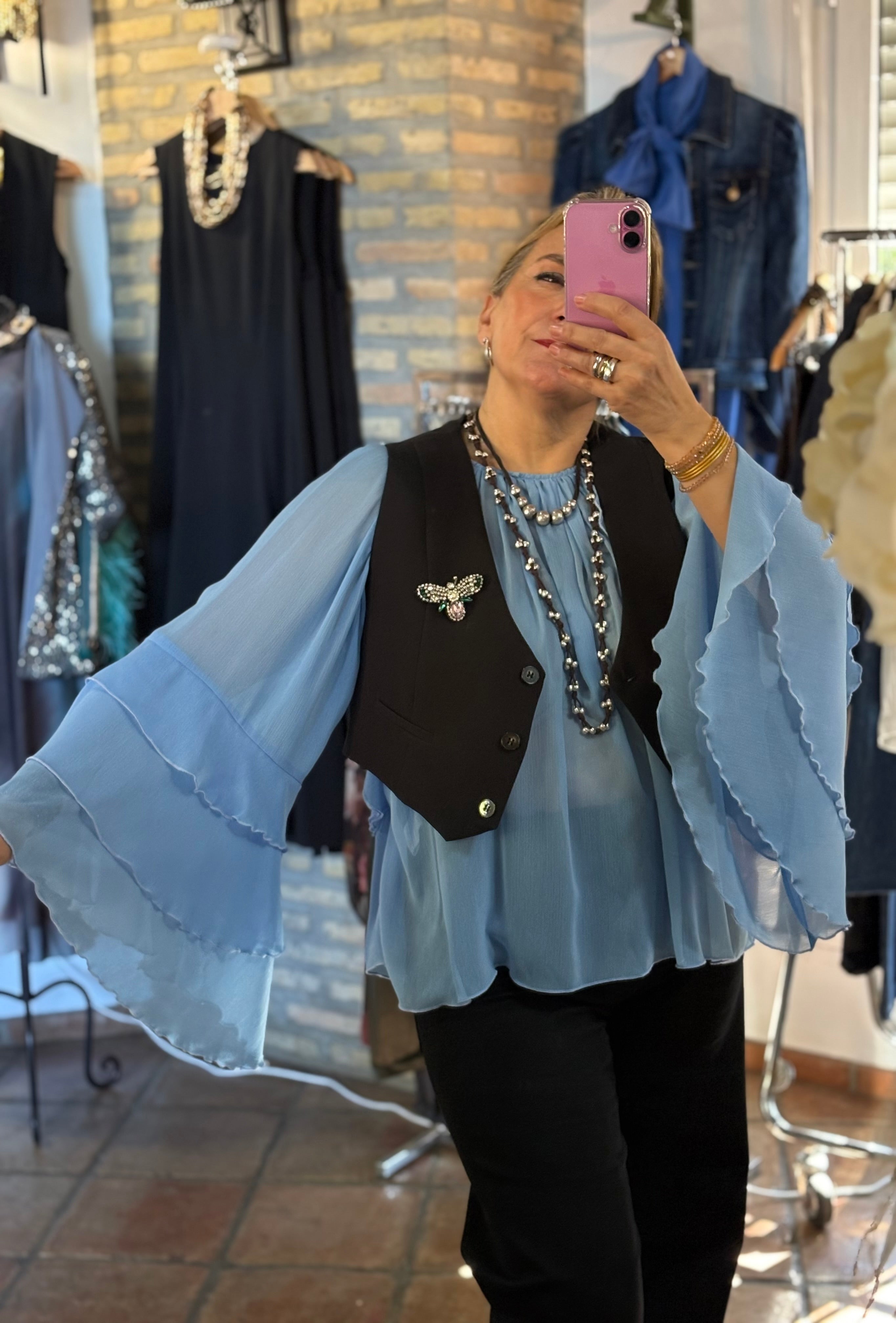 CAMISA GASA VOLANTES