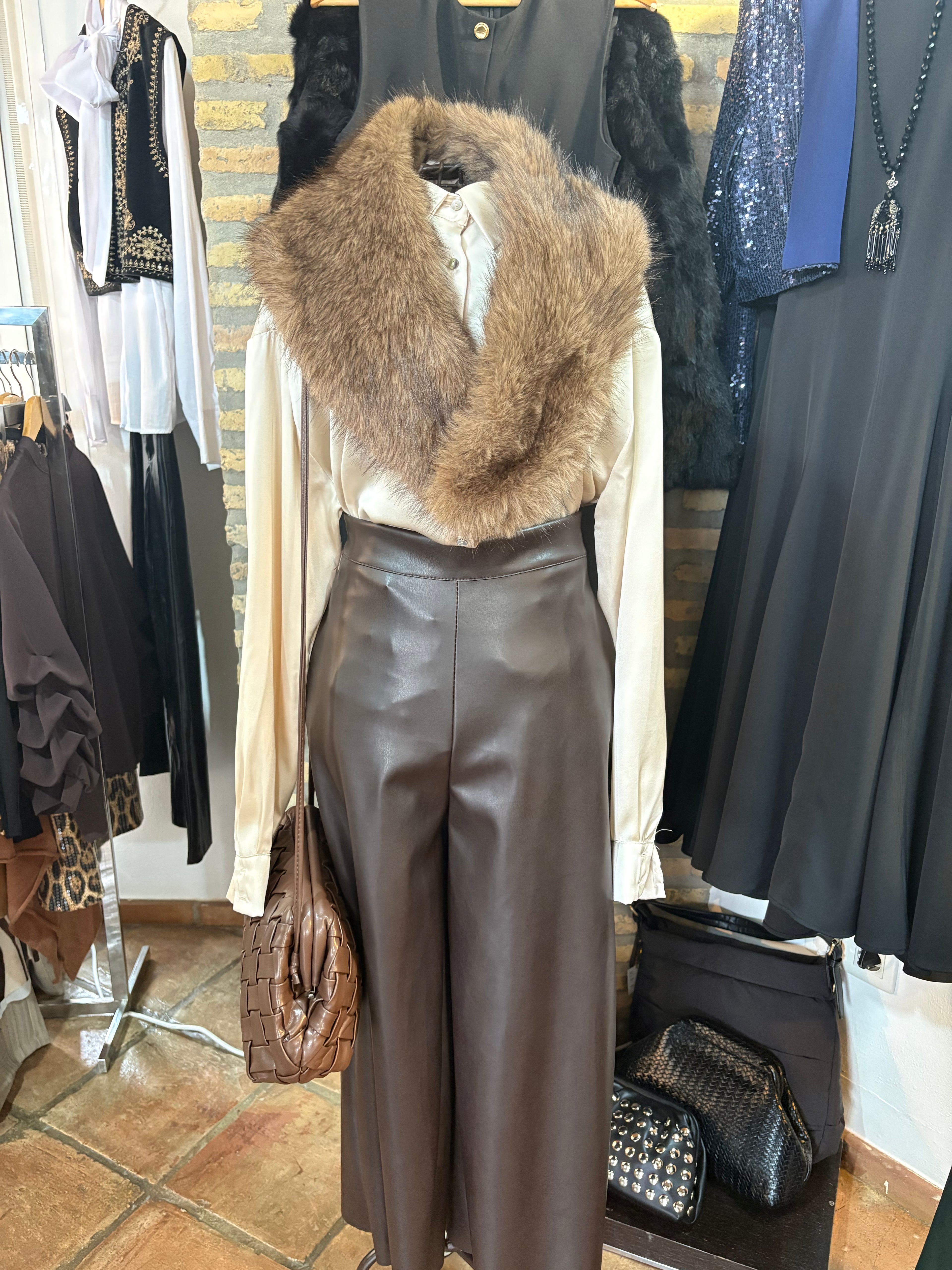 PANTALON POLIPIEL MARRON