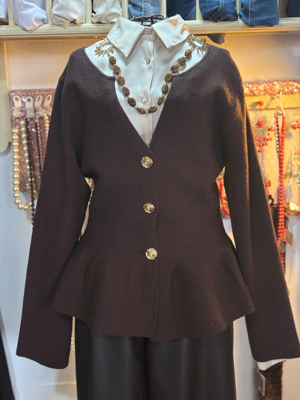CHAQUETA PUNTO PEPPLUM