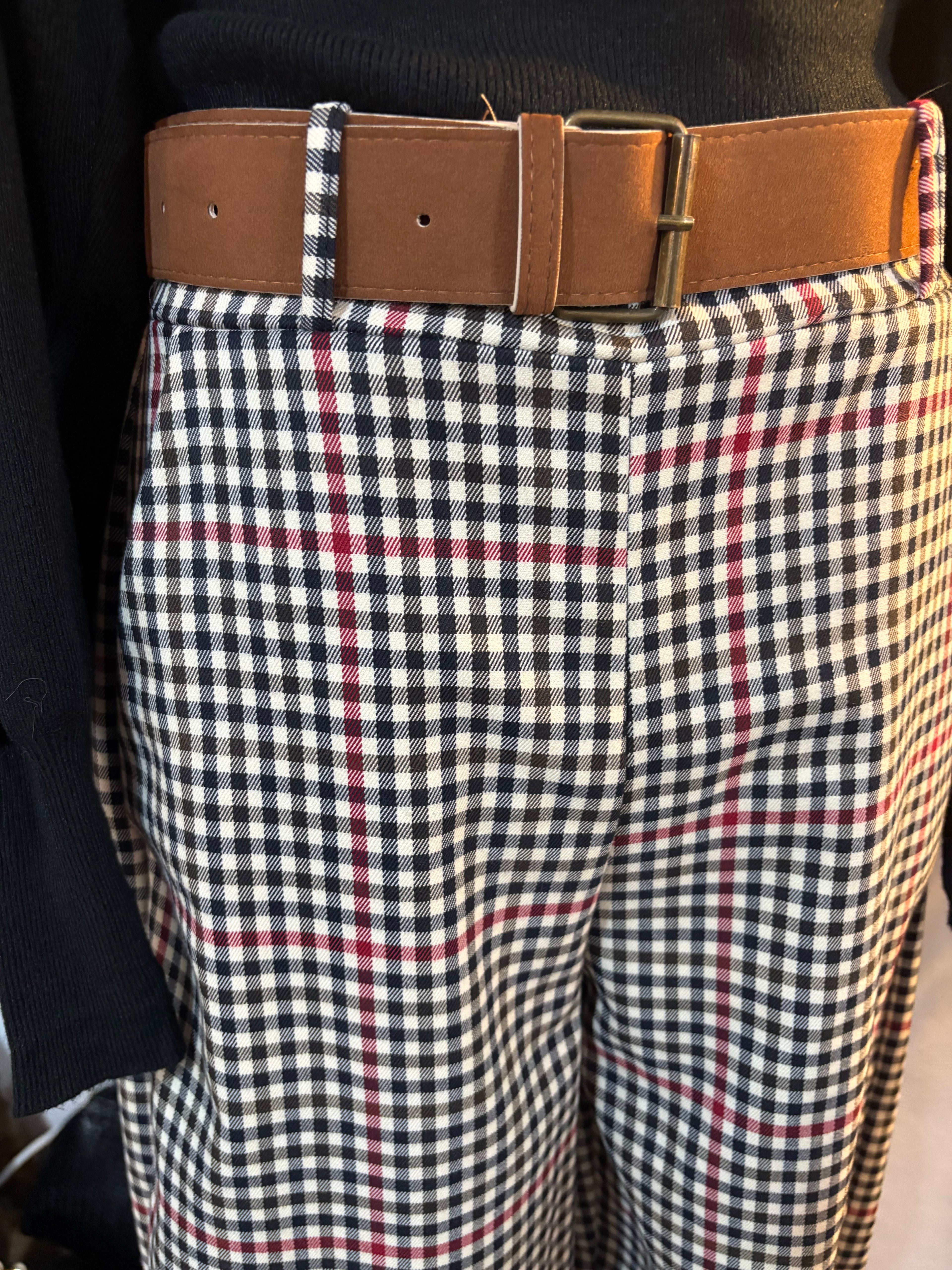 PANTALON GLOBO CUADRO VICHY