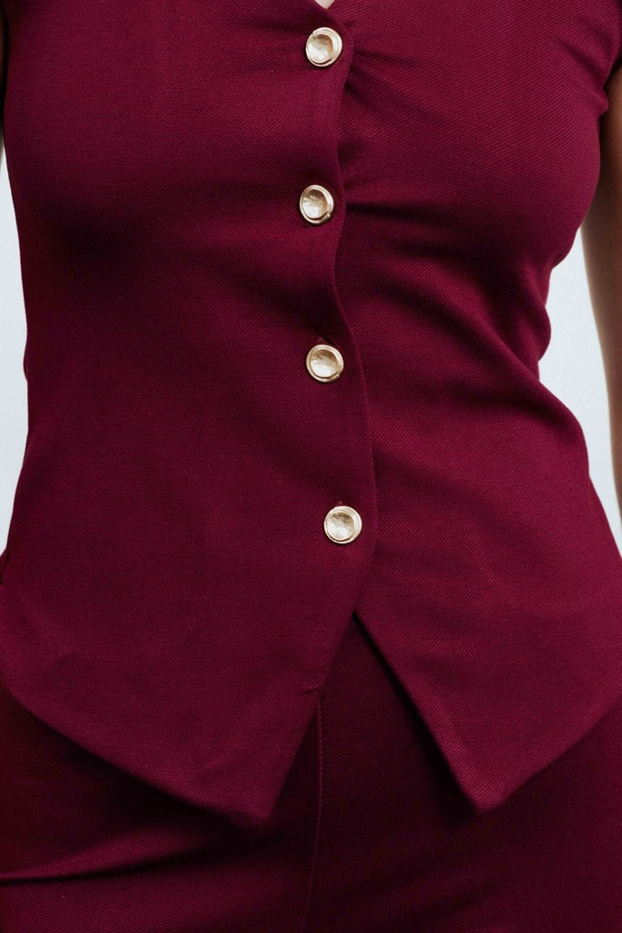 TOP CHALECO PUNTO TEXTURA