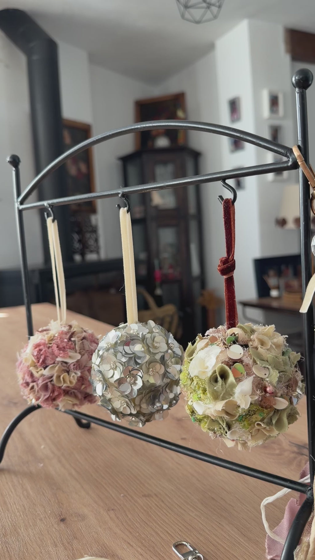 Bolas de Navidad hechas a mano