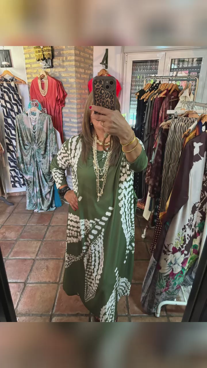 VESTIDO VERDE FLOR