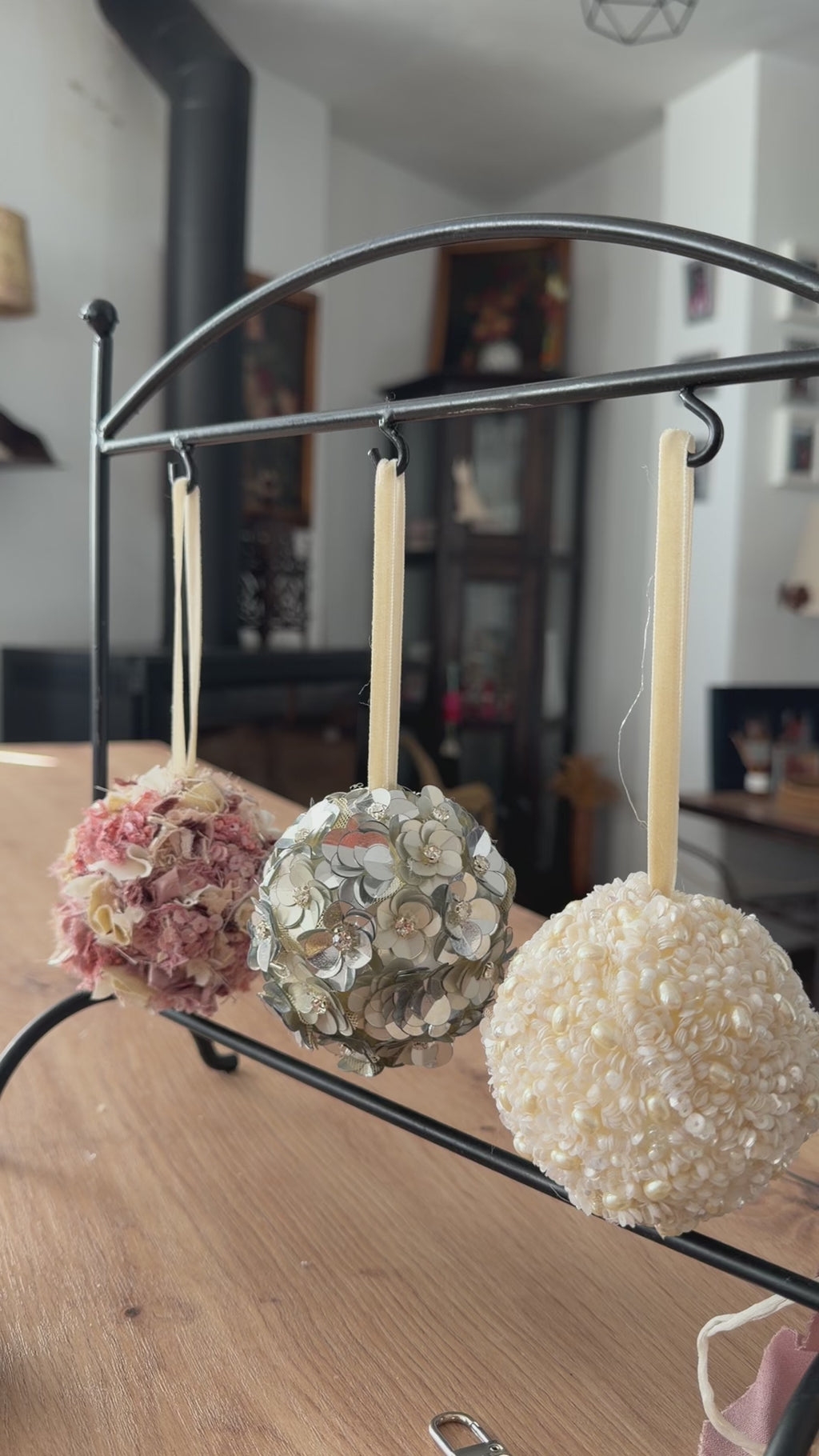 Bolas de Navidad hechas a mano